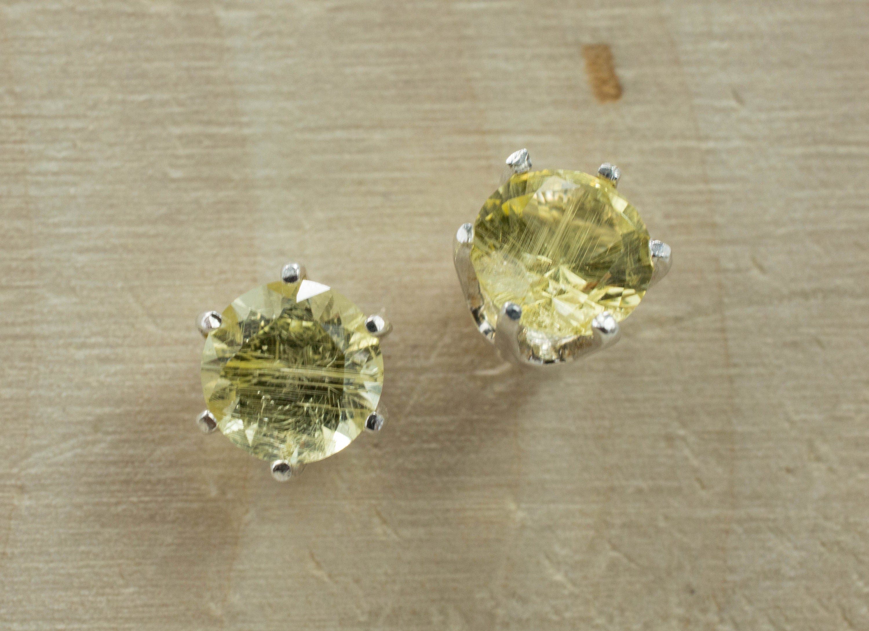 Danburite Earrings; Genuine Untreated Tanzanian Mined Yellow Danburite - Mark Oliver Gems