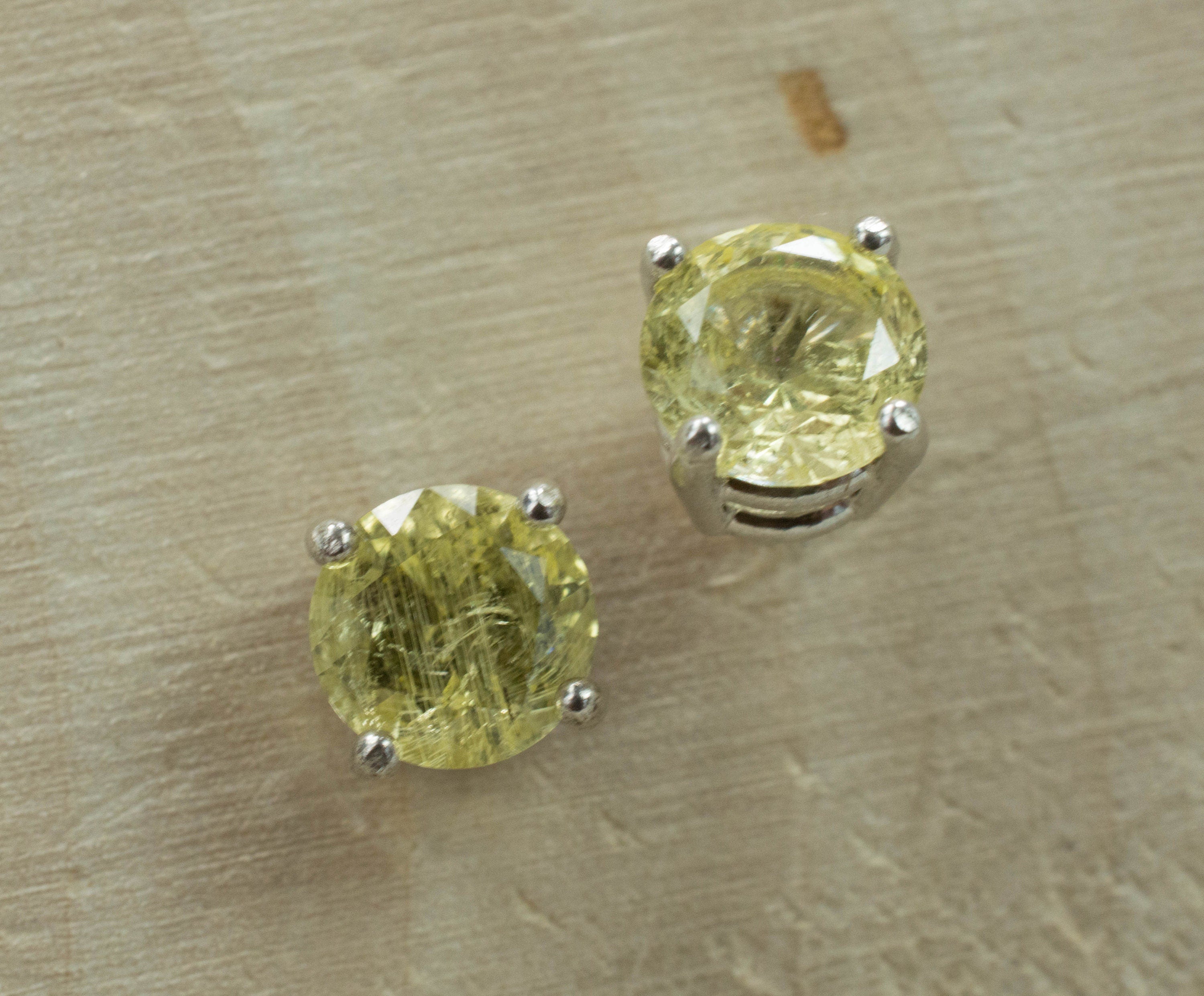 Danburite Earrings; Genuine Untreated Tanzania Mined Yellow Danburite - Mark Oliver Gems