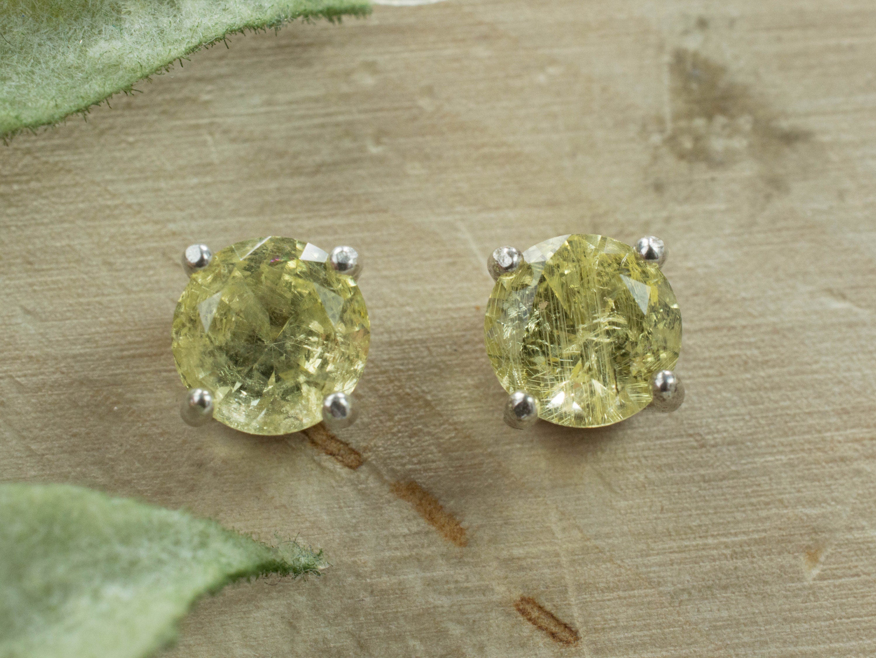 Danburite Earrings; Genuine Untreated Tanzania Mined Yellow Danburite - Mark Oliver Gems