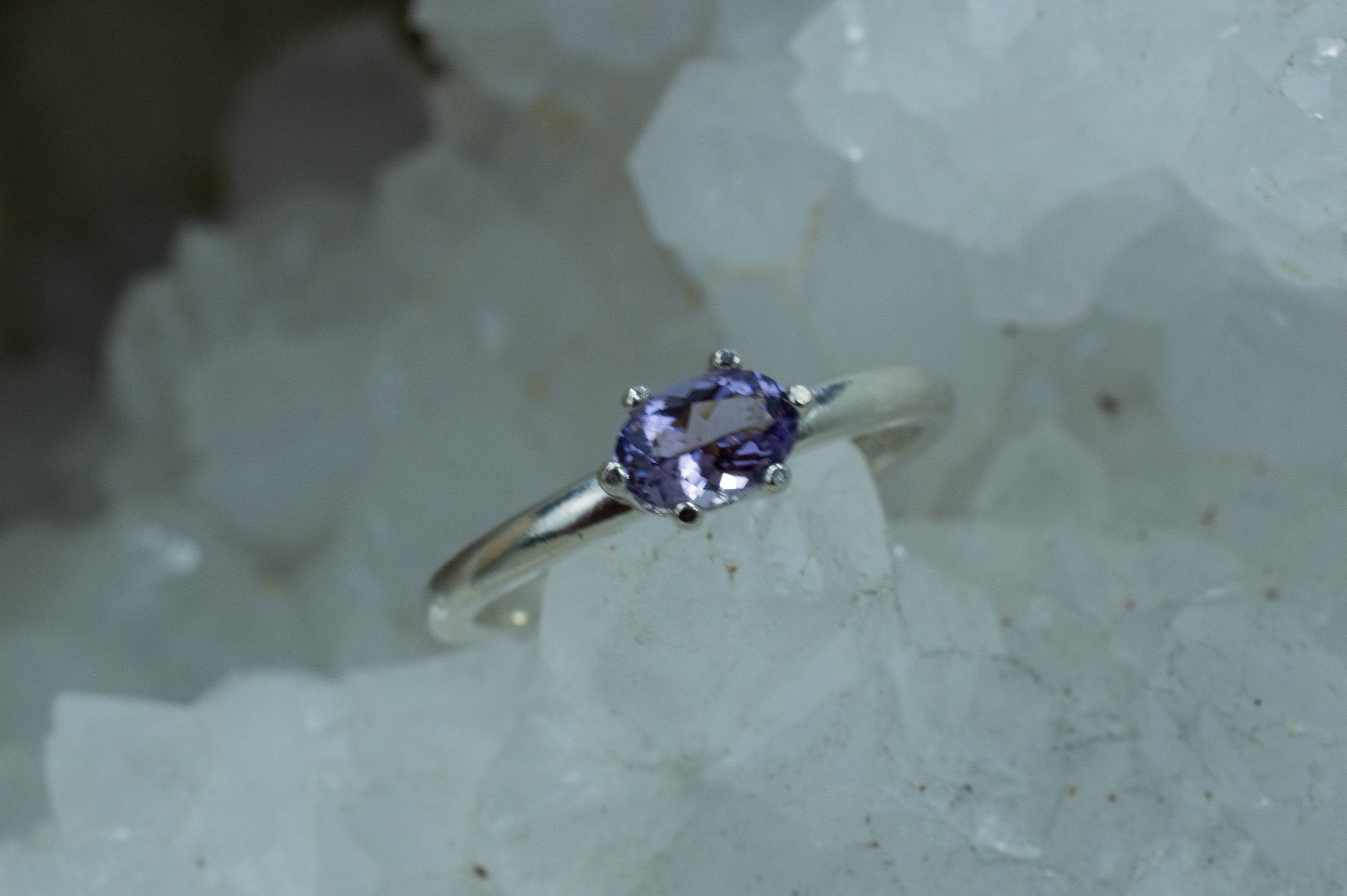 Purple Scapolite Ring; Genuine Untreated Tanzania Scapolite - Mark Oliver Gems