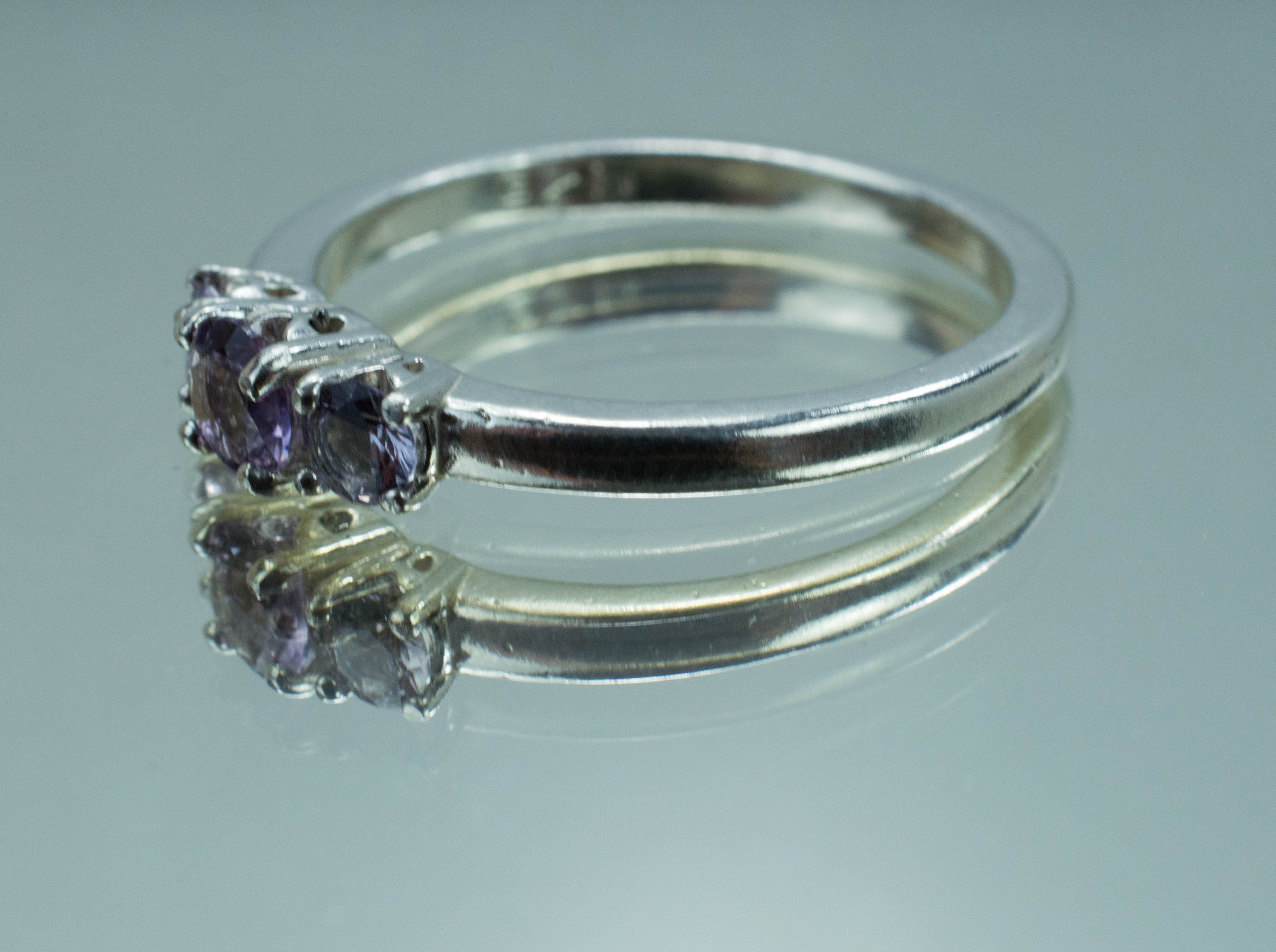 Purple Scapolite Ring; Natural Untreated Tanzania Scapolite - Mark Oliver Gems