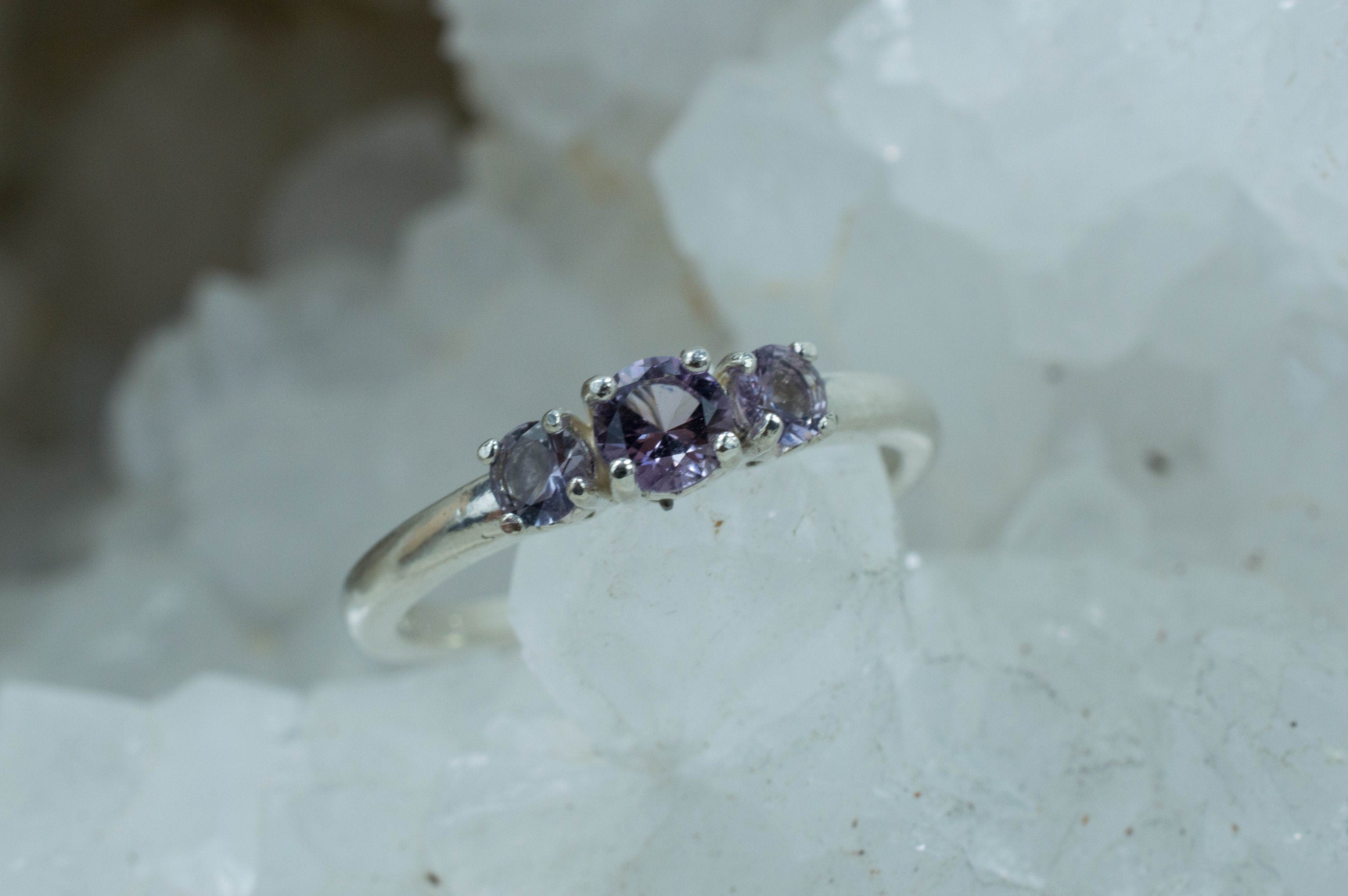 Purple Scapolite Ring; Natural Untreated Tanzania Scapolite - Mark Oliver Gems