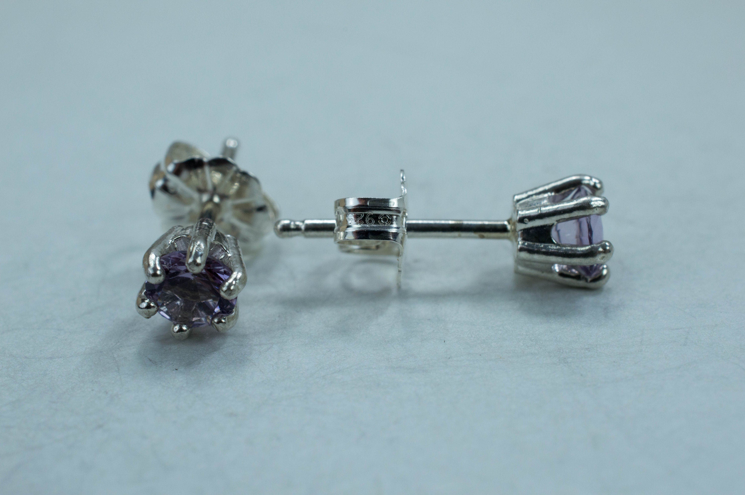 Purple Scapolite Earrings, Natural Untreated Tanzania Scapolite - Mark Oliver Gems