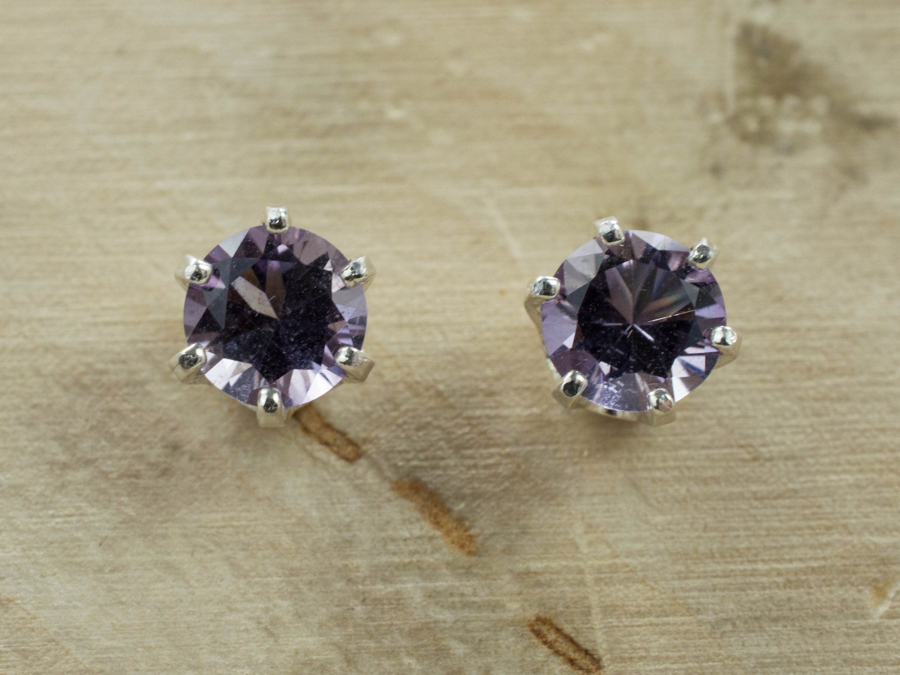 Purple Scapolite Earrings, Genuine Untreated Tanzania Mined Scapolite - Mark Oliver Gems