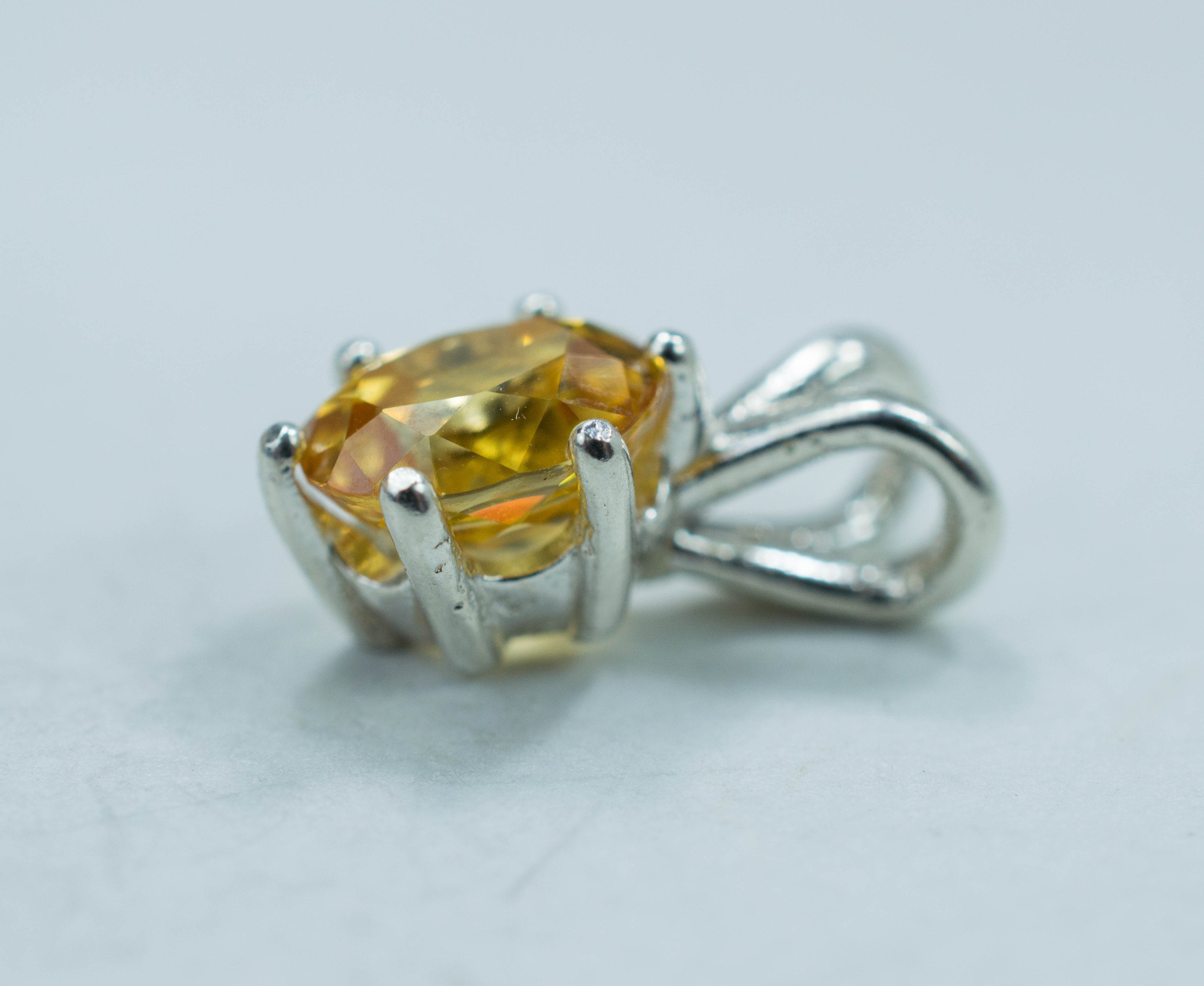 Yellow Zircon Pendant, Genuine Untreated Madagascar Zircon - Mark Oliver Gems