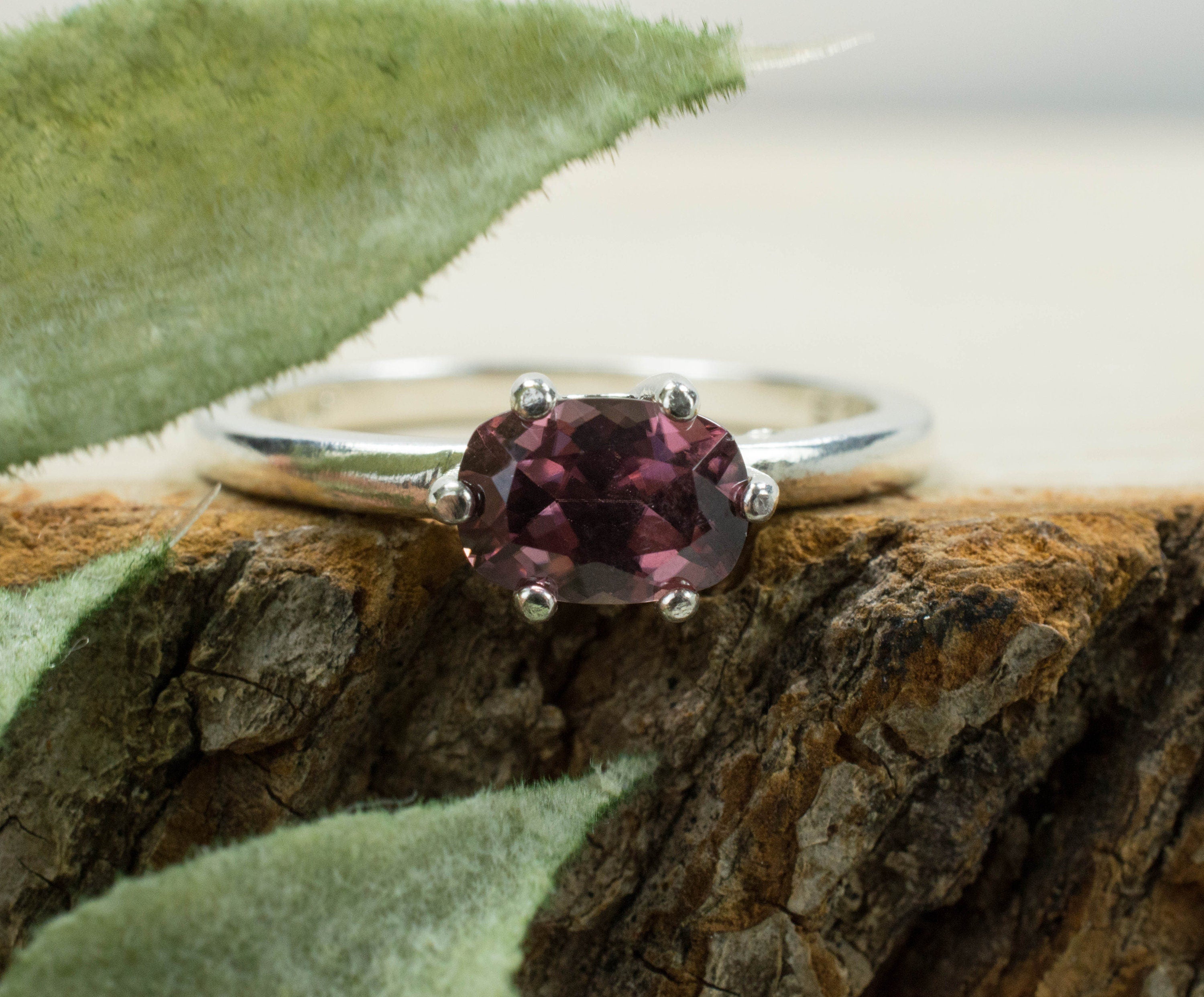 Zircon Ring; Genuine Untreated Tanzanian Pink Zircon - Mark Oliver Gems