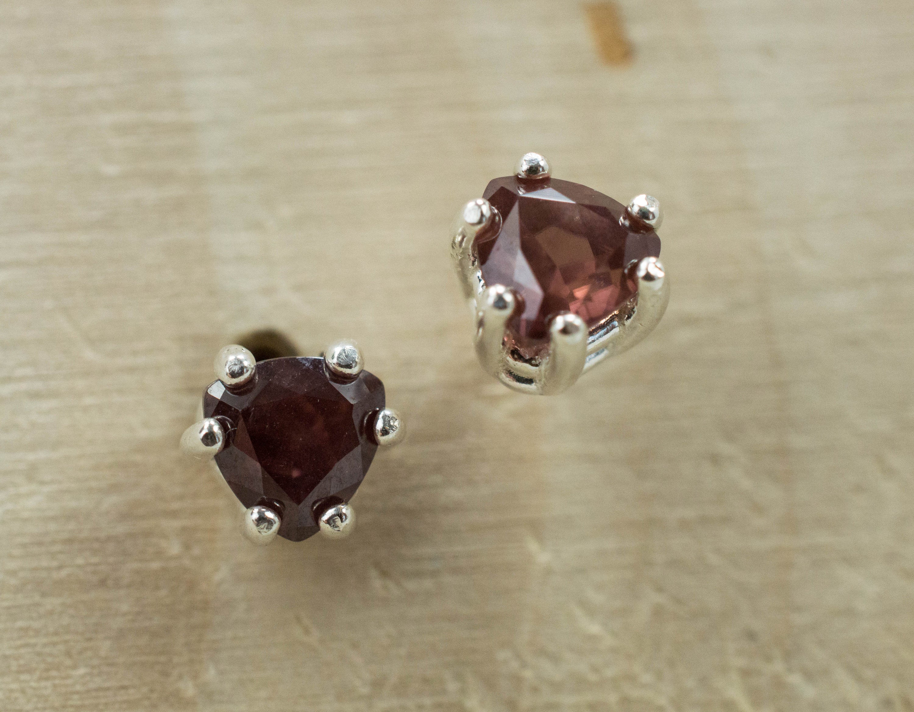 Red Zircon Earrings; Genuine Untreated Tanzania Zircon; 1.330cts - Mark Oliver Gems