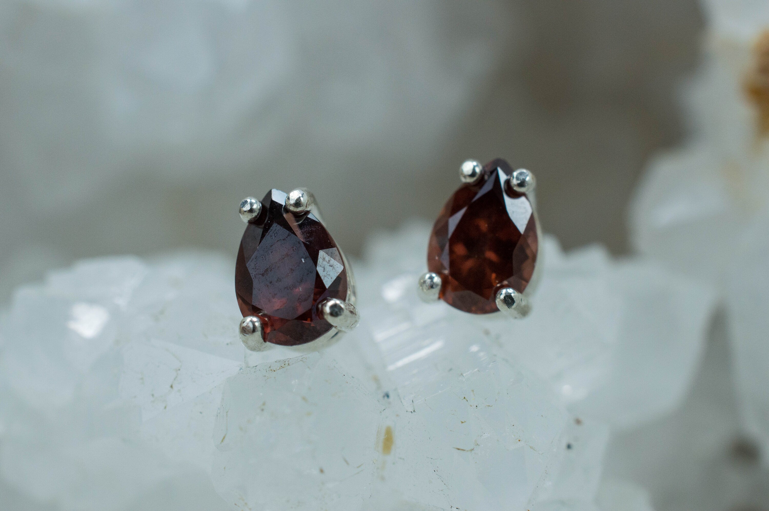 Red Zircon Earrings; Genuine Untreated Tanzania Zircon; 2.060cts - Mark Oliver Gems