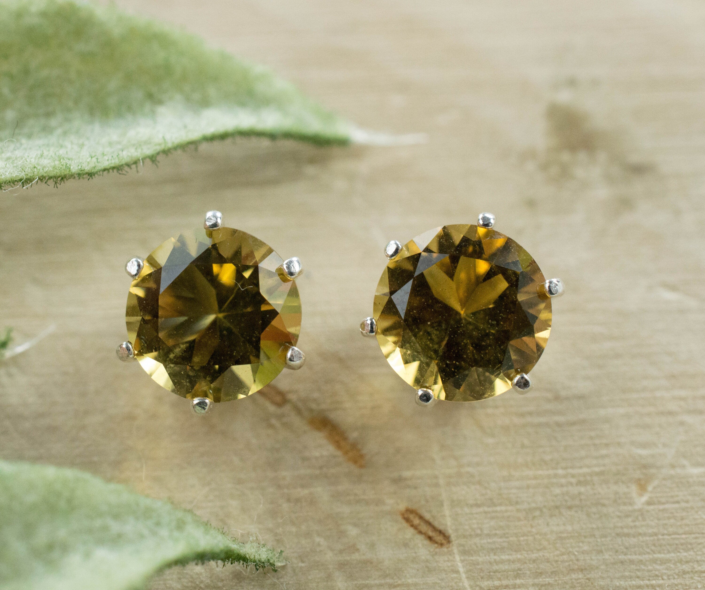 Citrine Earrings; Natural Untreated Congo Citrine - Mark Oliver Gems