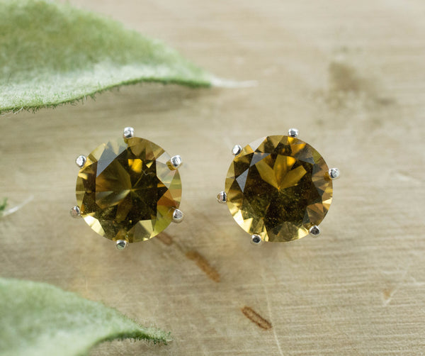 Citrine Earrings; Natural Untreated Congo Citrine
