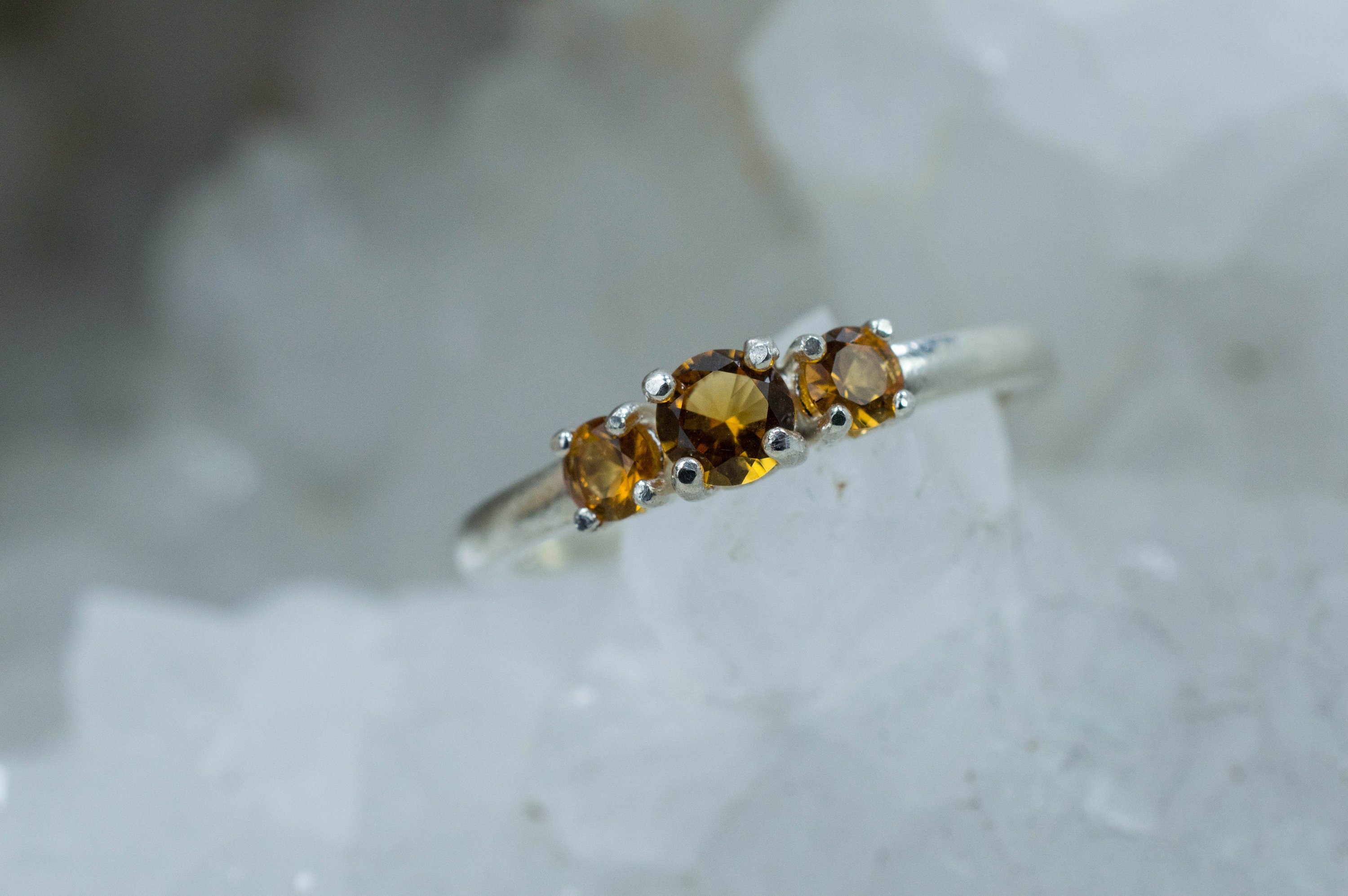 Citrine Ring; Natural Untreated Uruguay Citrine - Mark Oliver Gems