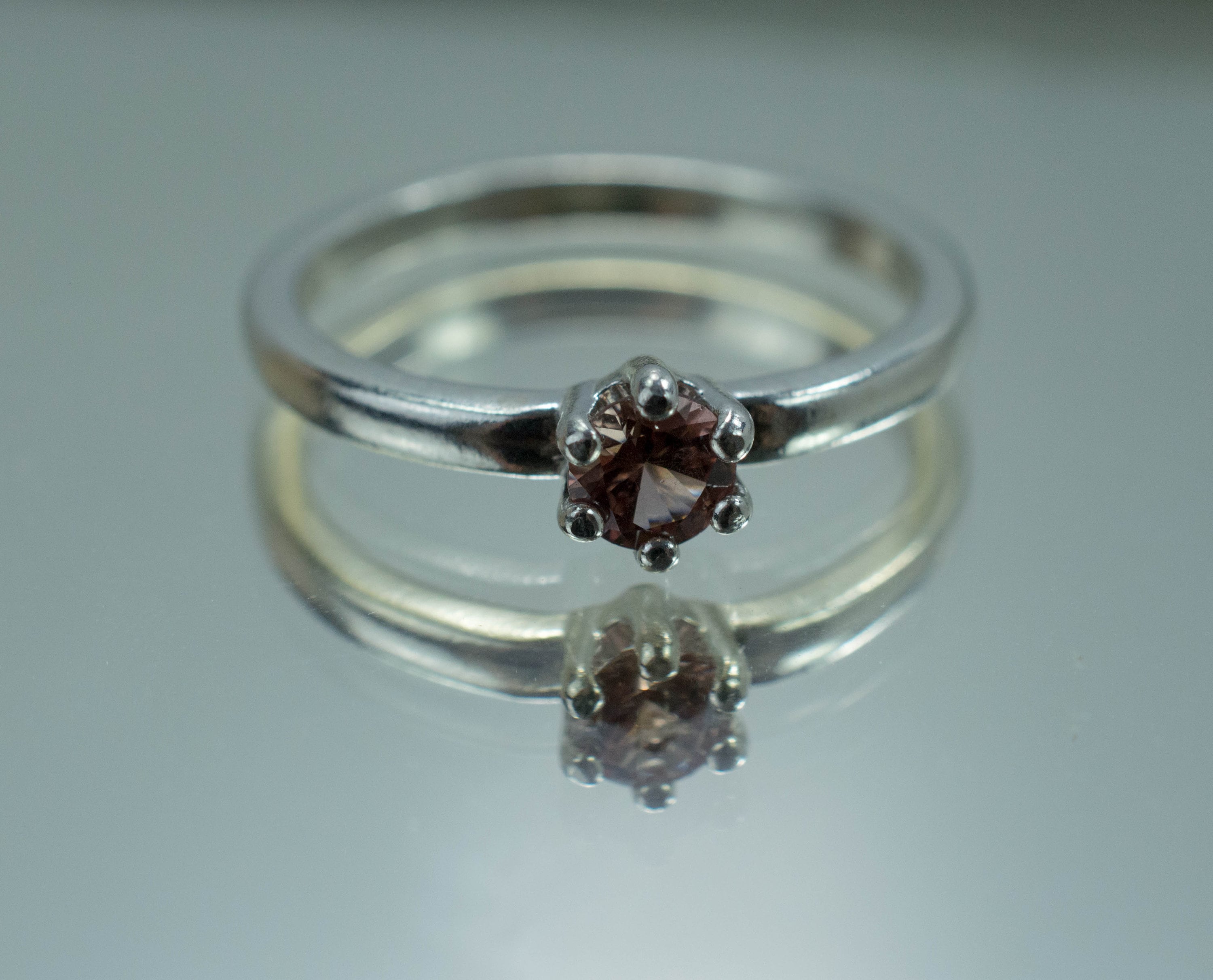 Champagne Garnet Ring, Genuine Untreated Tanzanian Garnet - Mark Oliver Gems