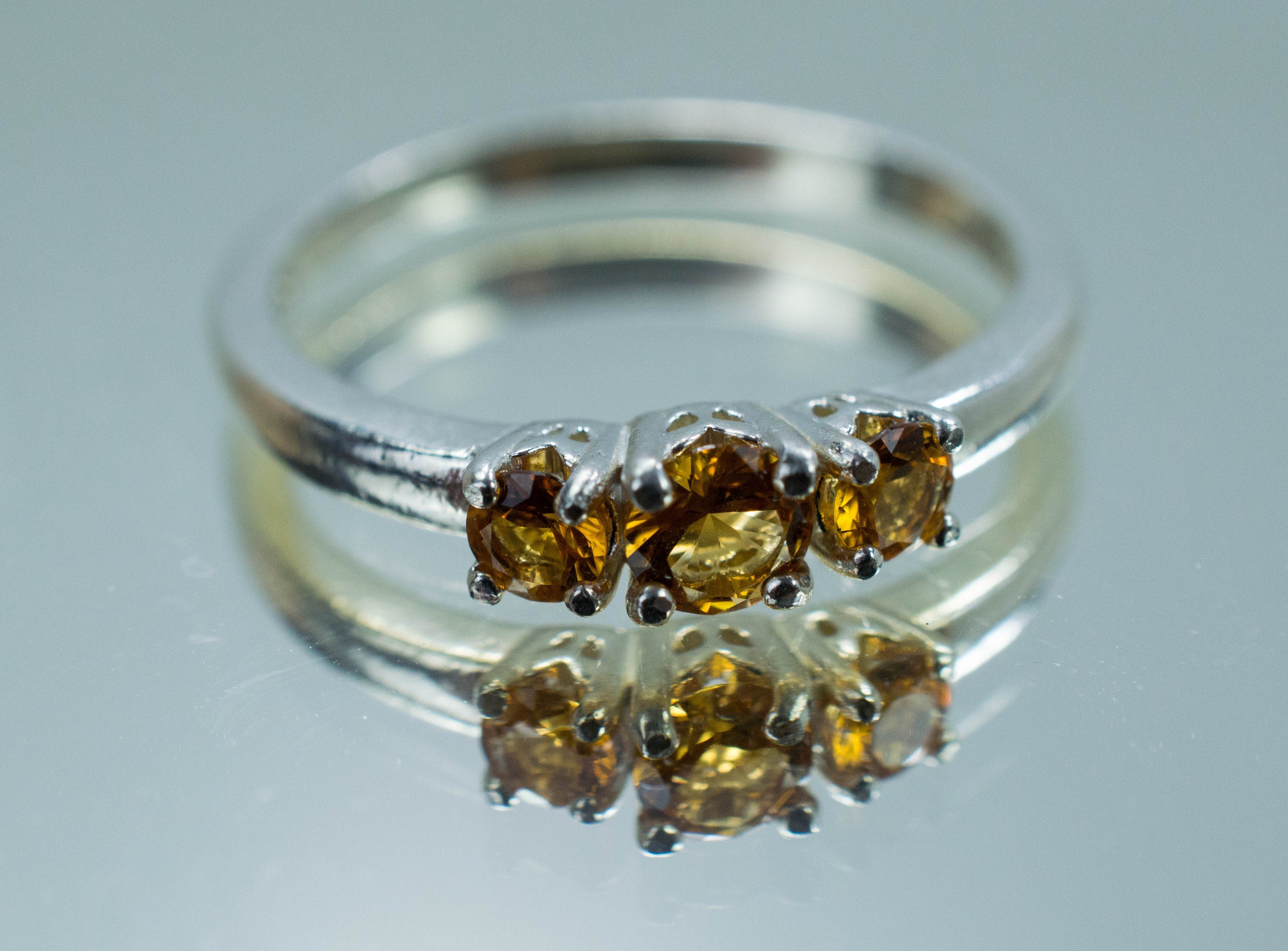 Citrine Ring; Natural Untreated Uruguay Citrine - Mark Oliver Gems