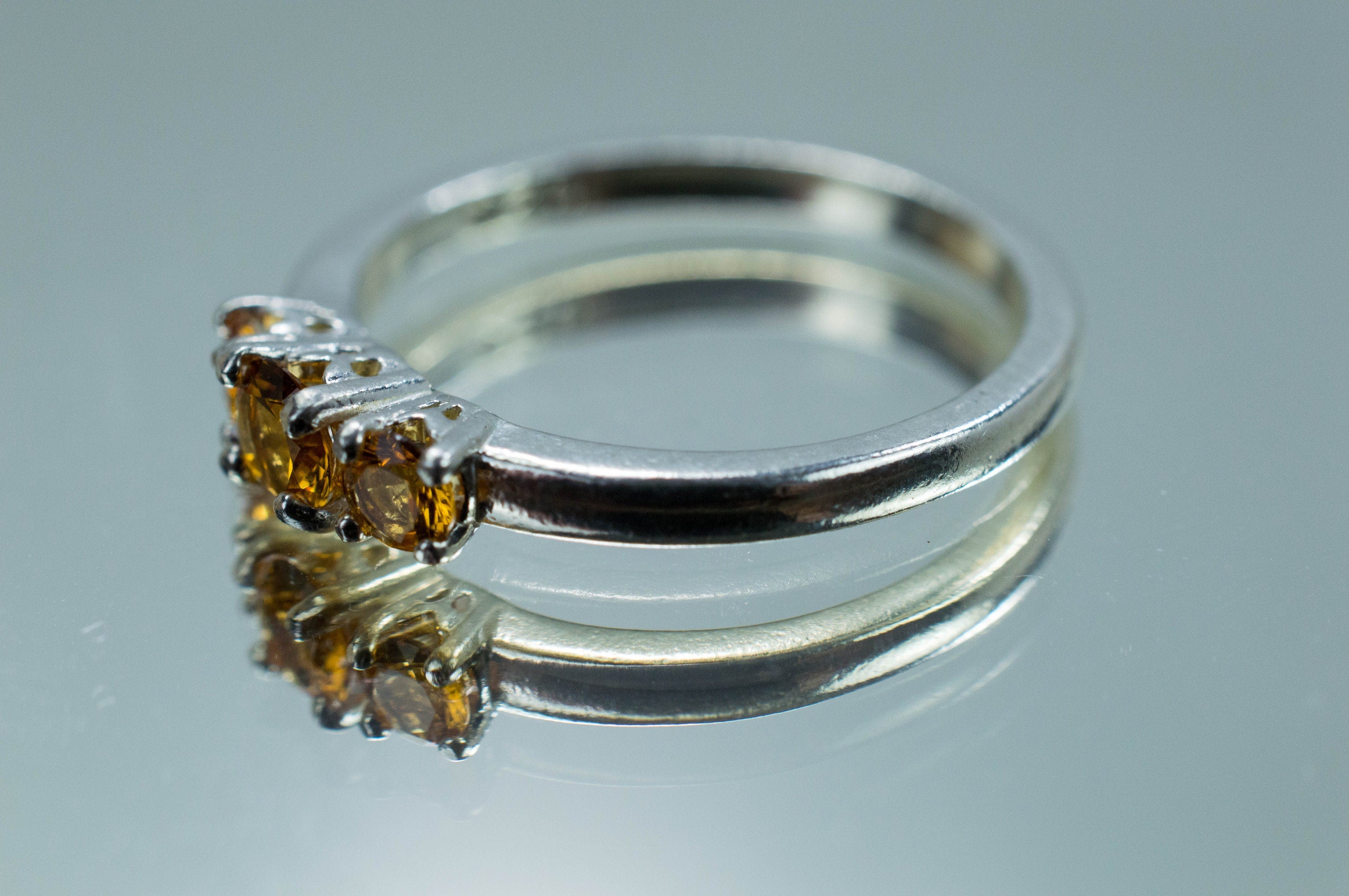 Citrine Ring; Natural Untreated Uruguay Citrine - Mark Oliver Gems