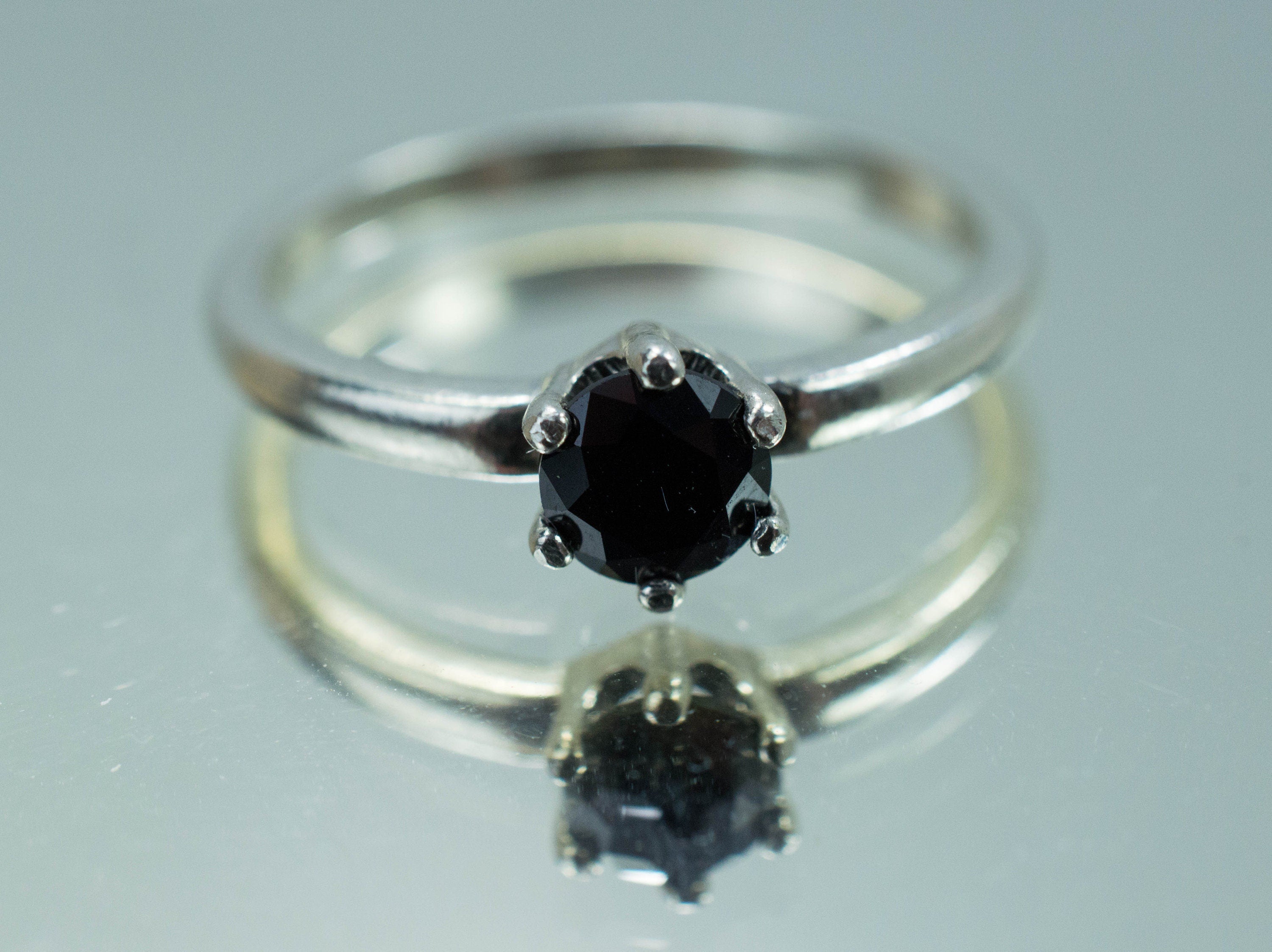 Black Spinel Ring, Genuine Untreated Thailand Black Spinel - Mark Oliver Gems