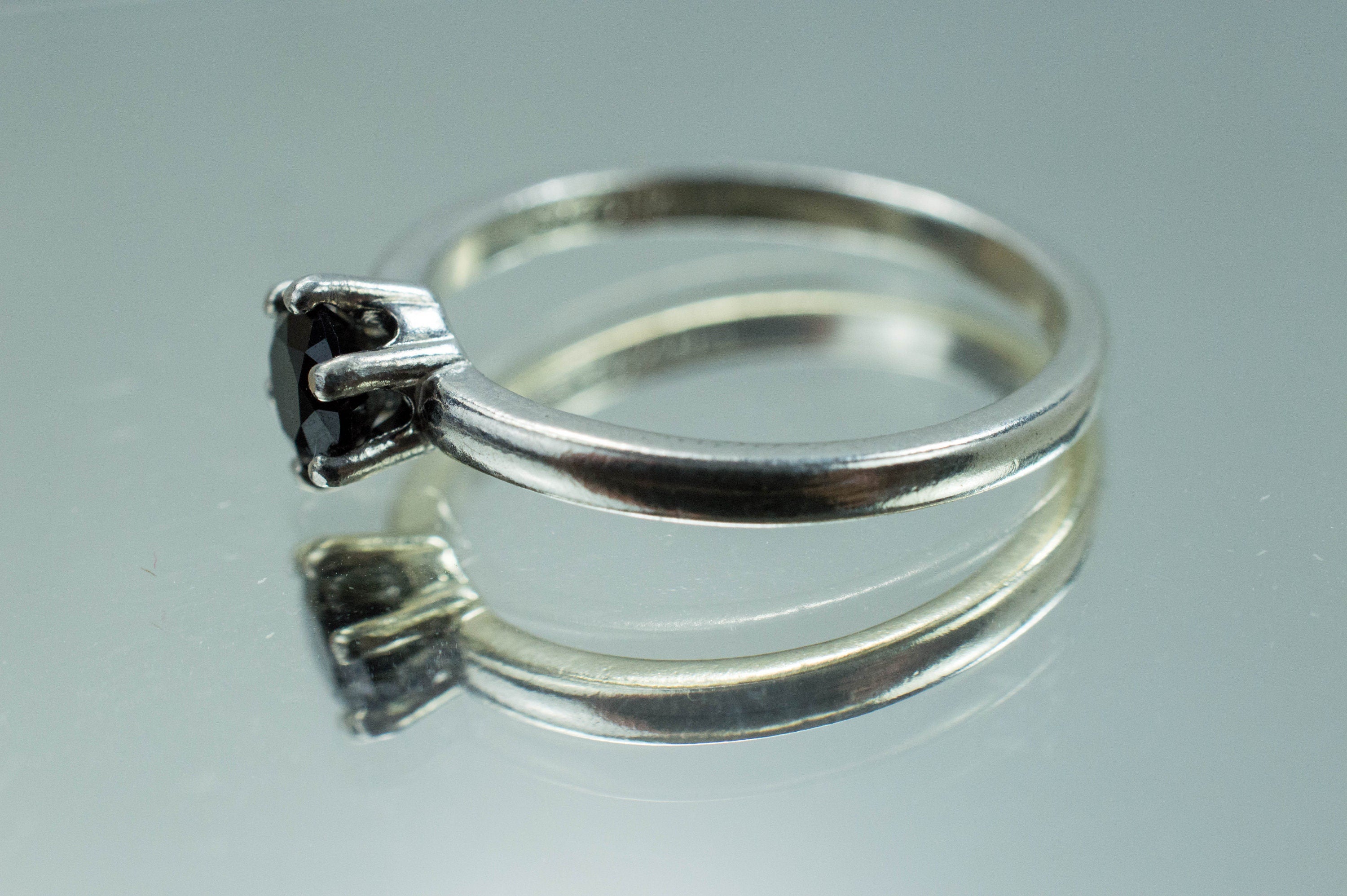 Black Spinel Ring, Genuine Untreated Thailand Black Spinel - Mark Oliver Gems