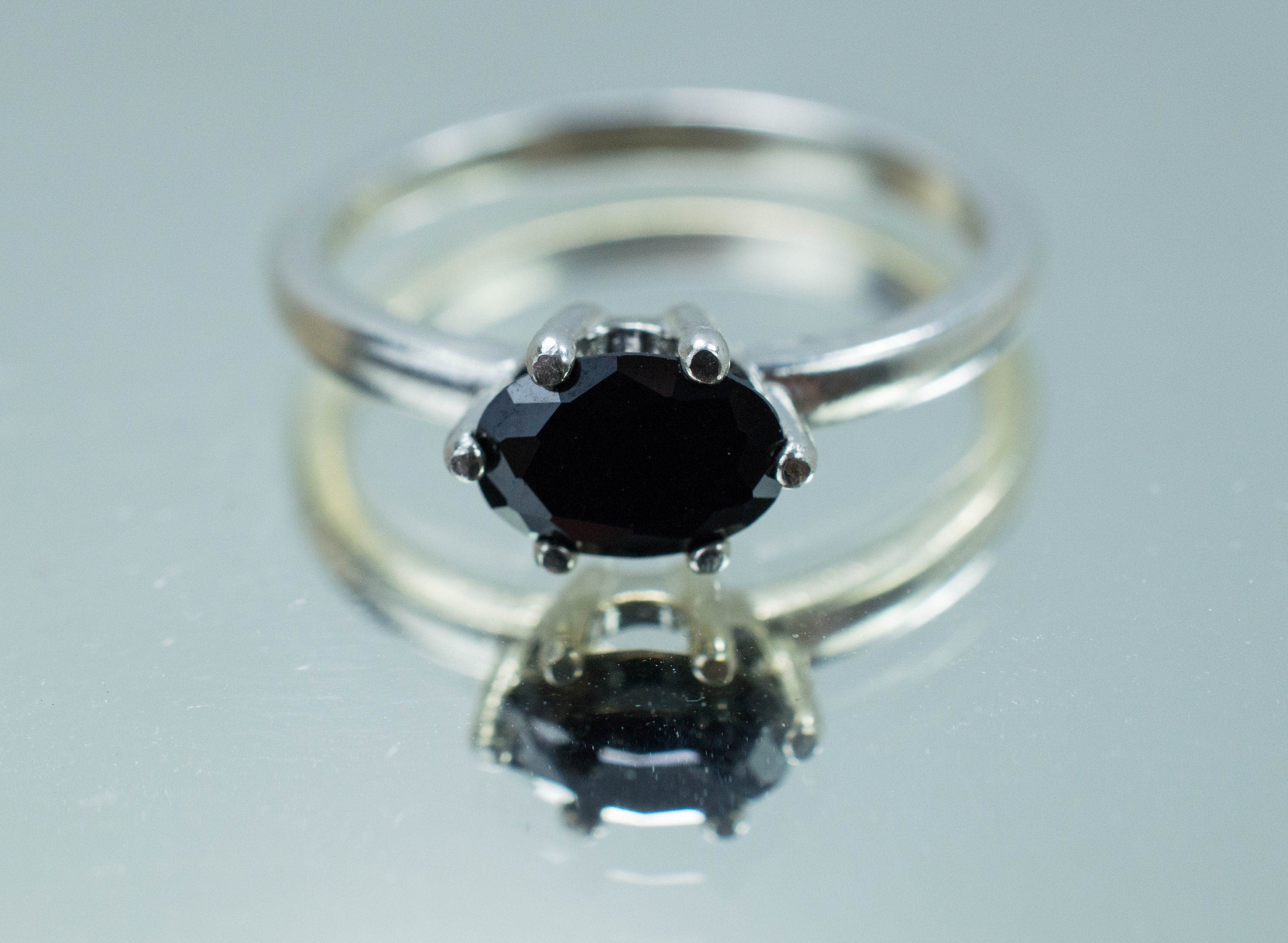 Black Spinel Ring, Natural Untreated Thailand Black Spinel - Mark Oliver Gems