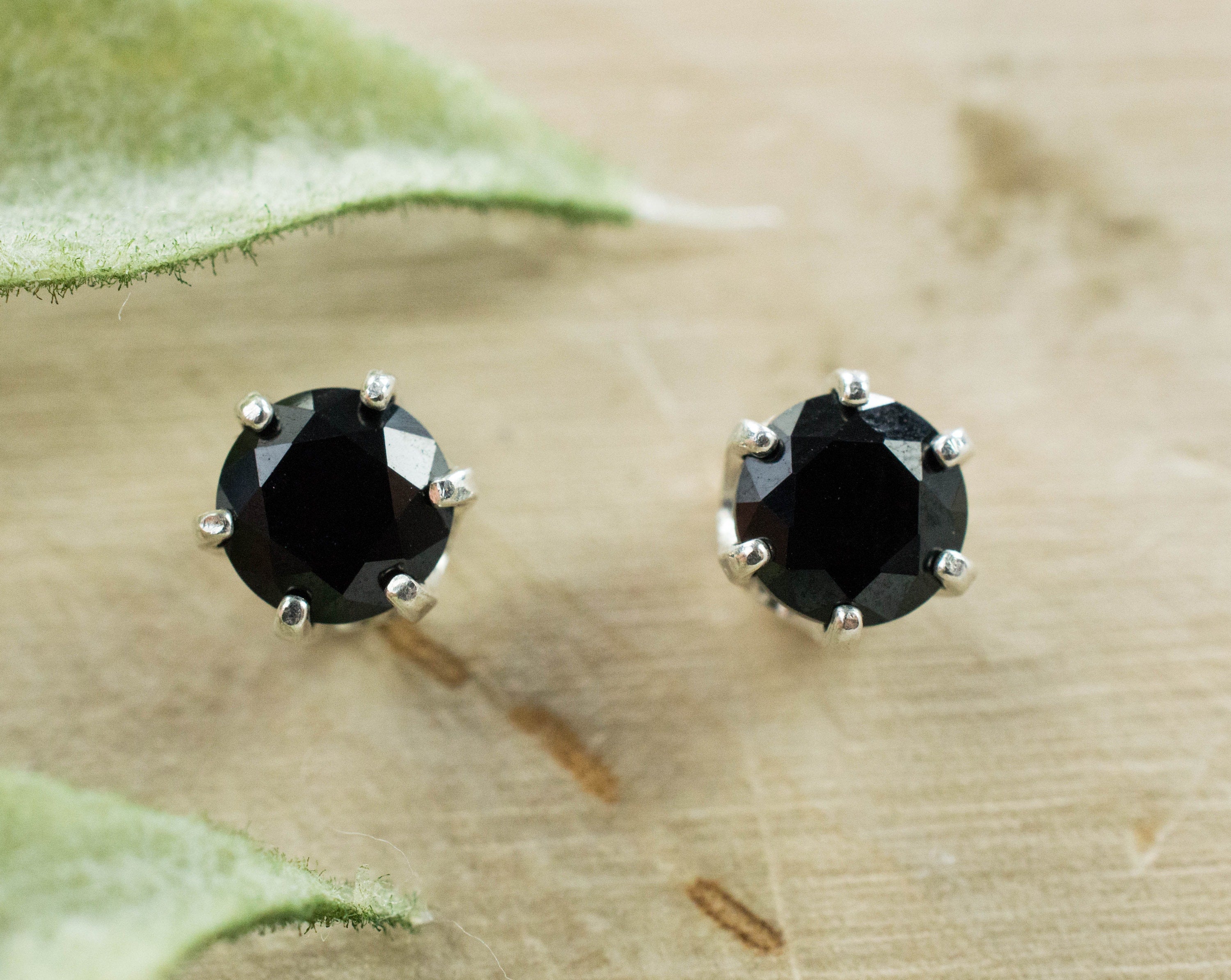 Black Spinel Earrings; Genuine Untreated Thailand Spinel; 1.130cts - Mark Oliver Gems