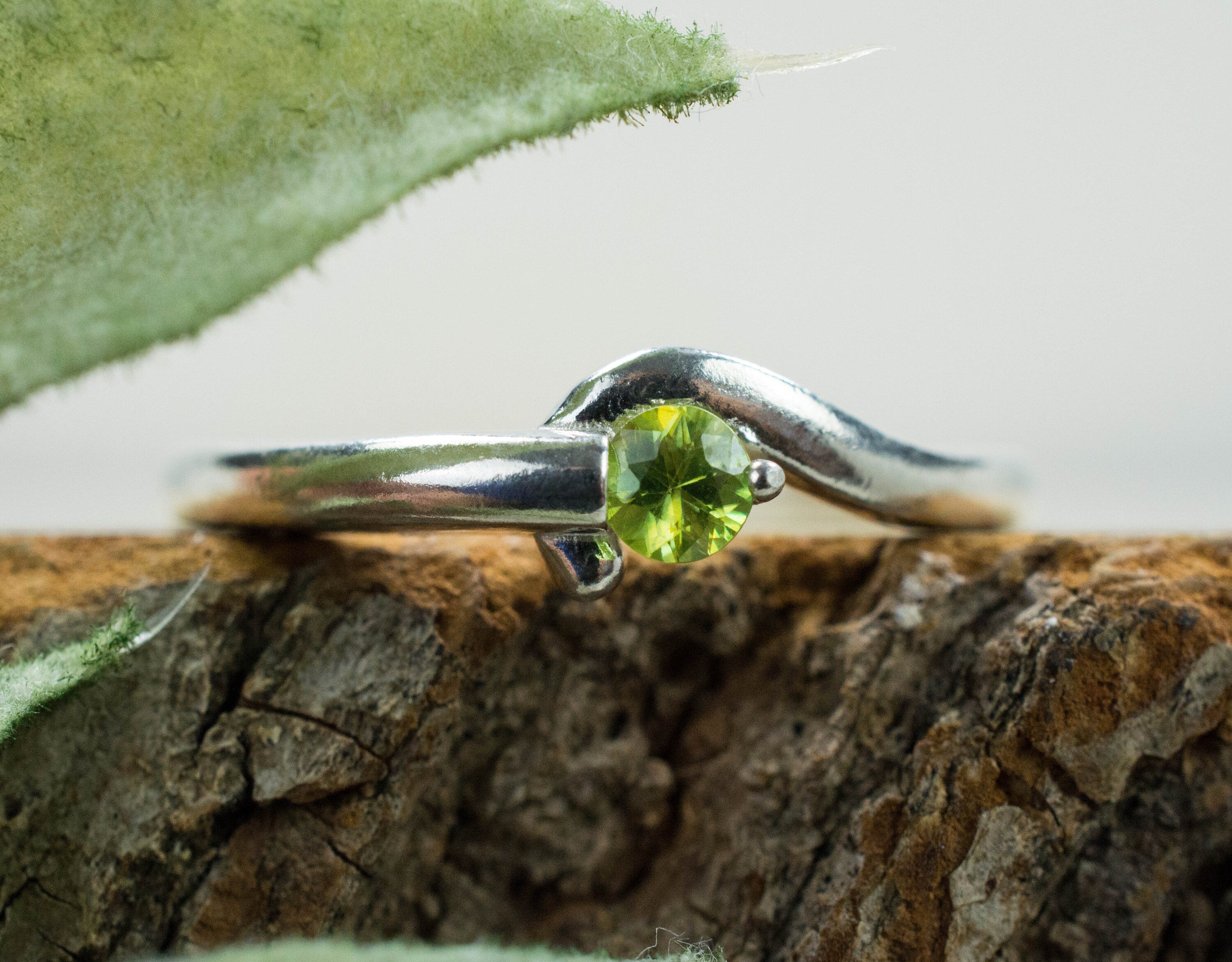 Sphene Ring, Natural Untreated Madagascar Sphene - Mark Oliver Gems