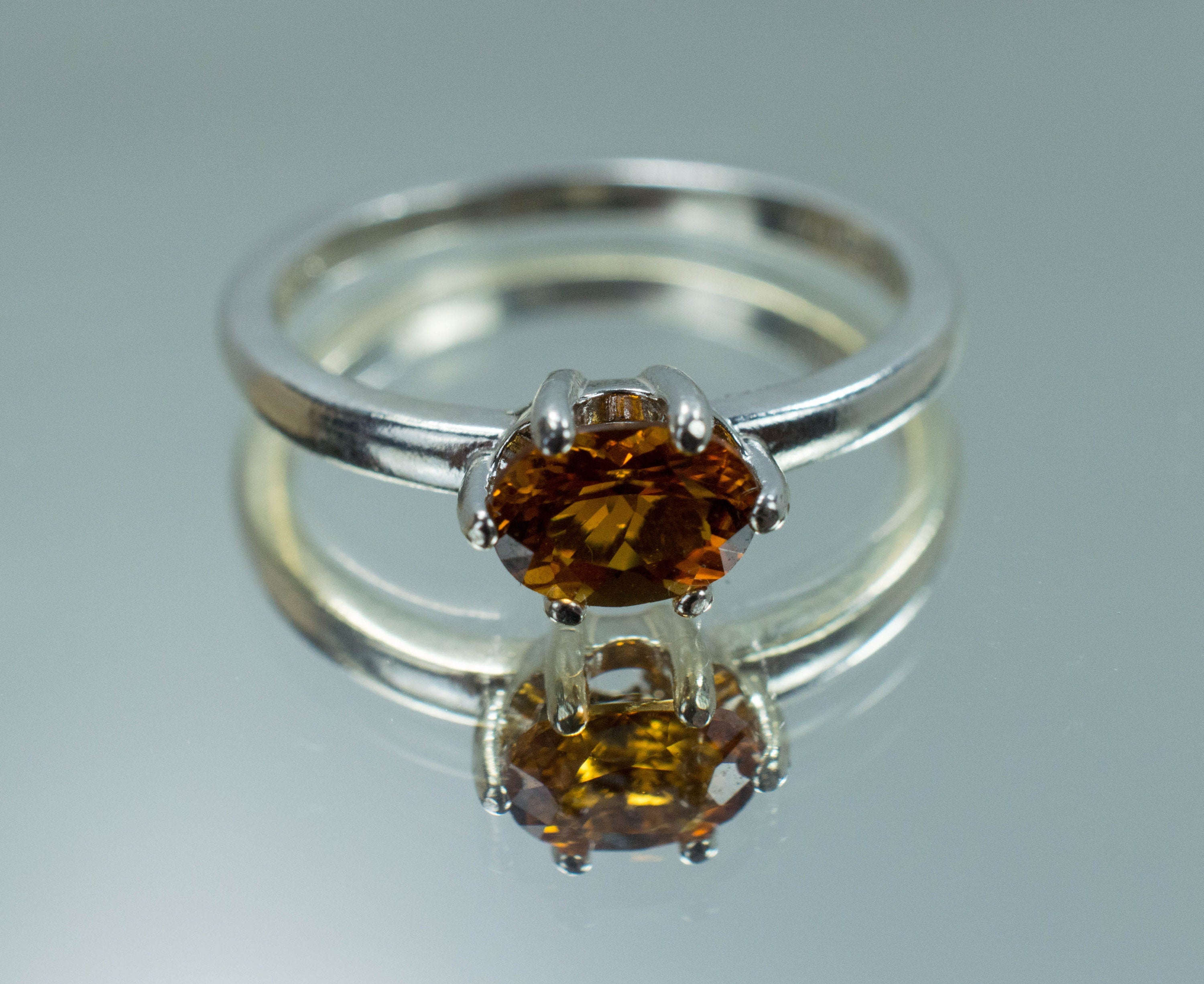 Honey Tourmaline Ring; Natural Untreated Mozambique Tourmaline - Mark Oliver Gems