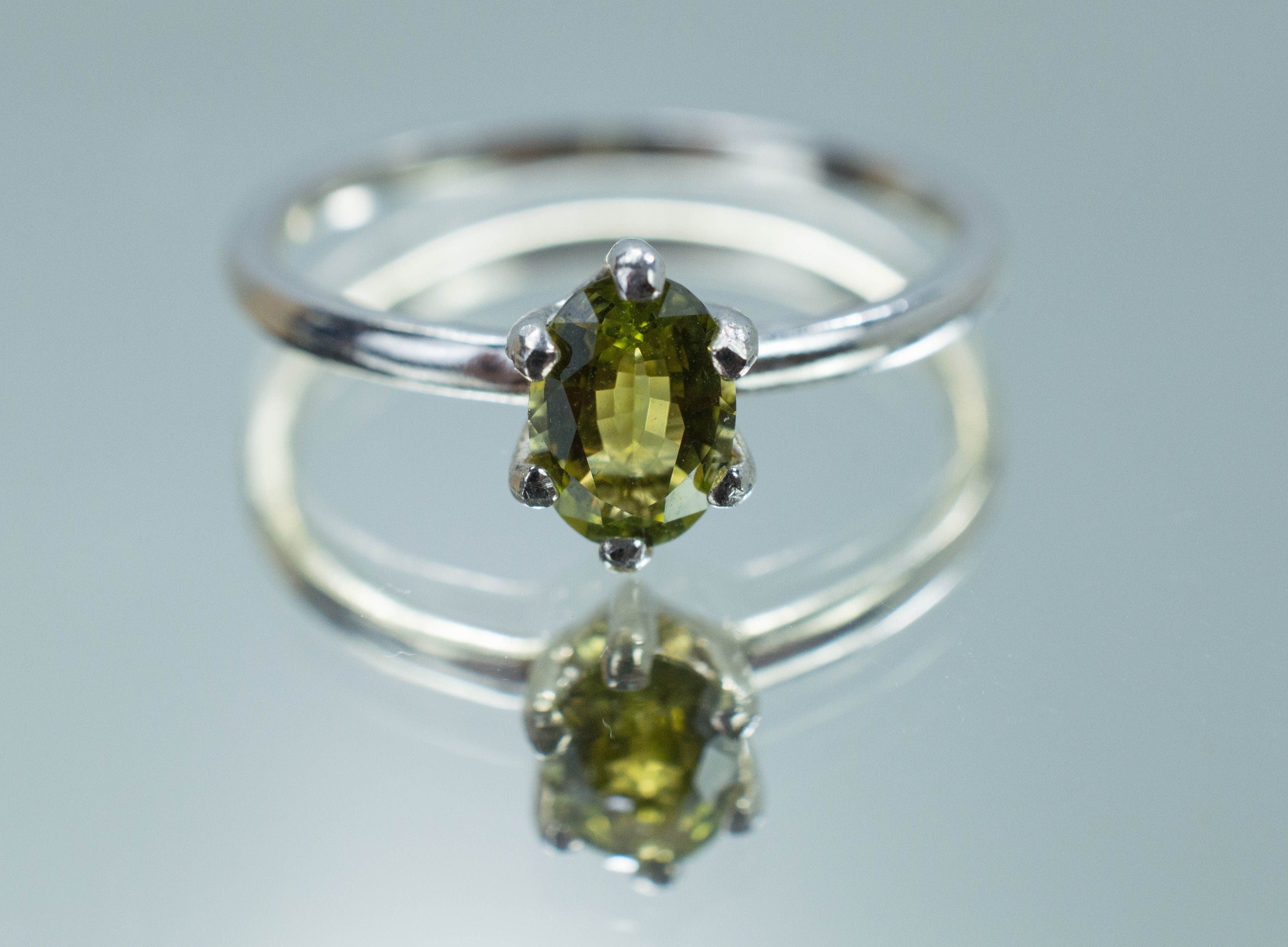 Yellow Tourmaline Ring; Genuine Untreated Nigeria Tourmaline - Mark Oliver Gems