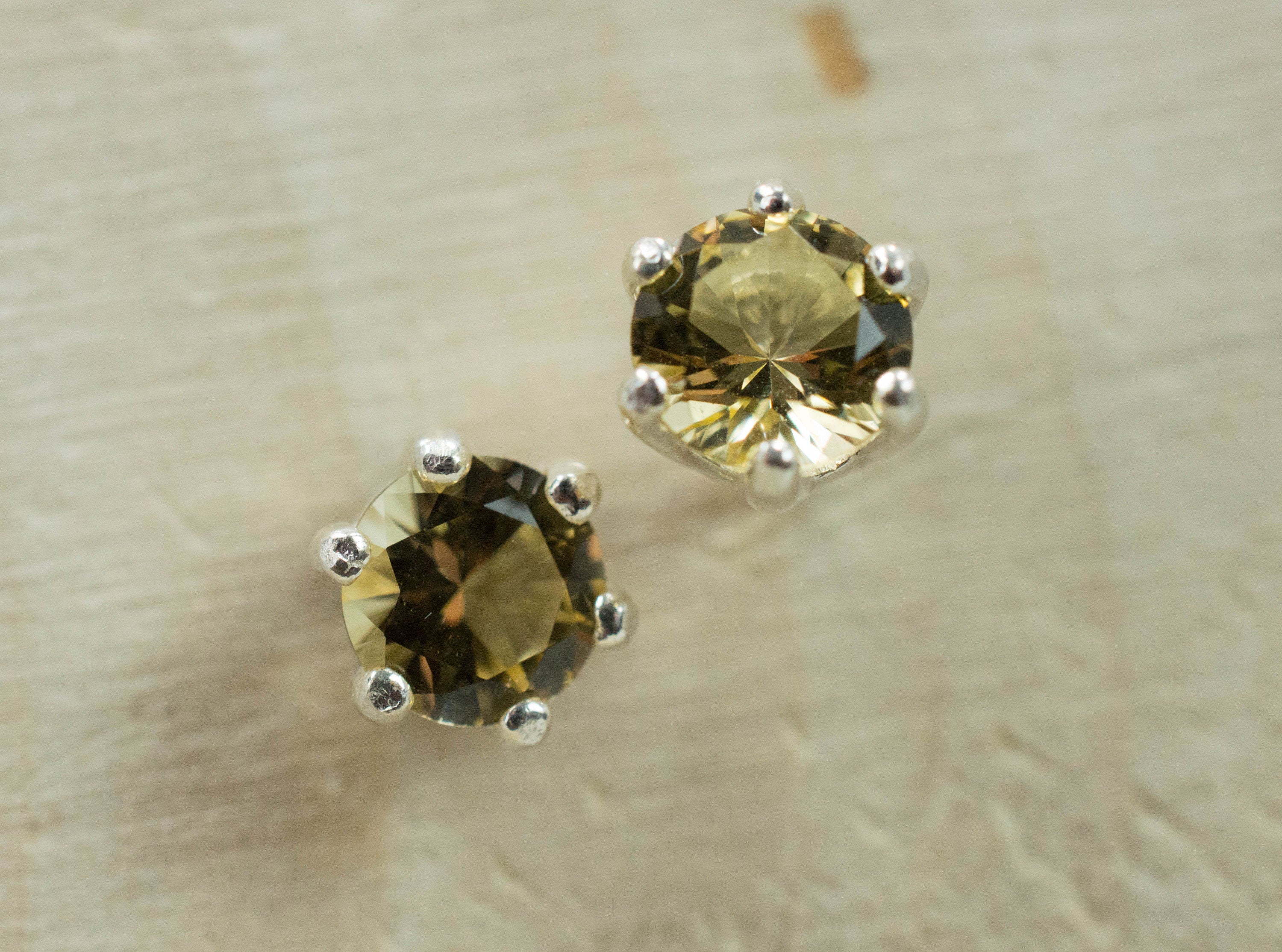 Heliodor Earrings, Natural Untreated Brazil Golden Beryl; 0.990cts - Mark Oliver Gems