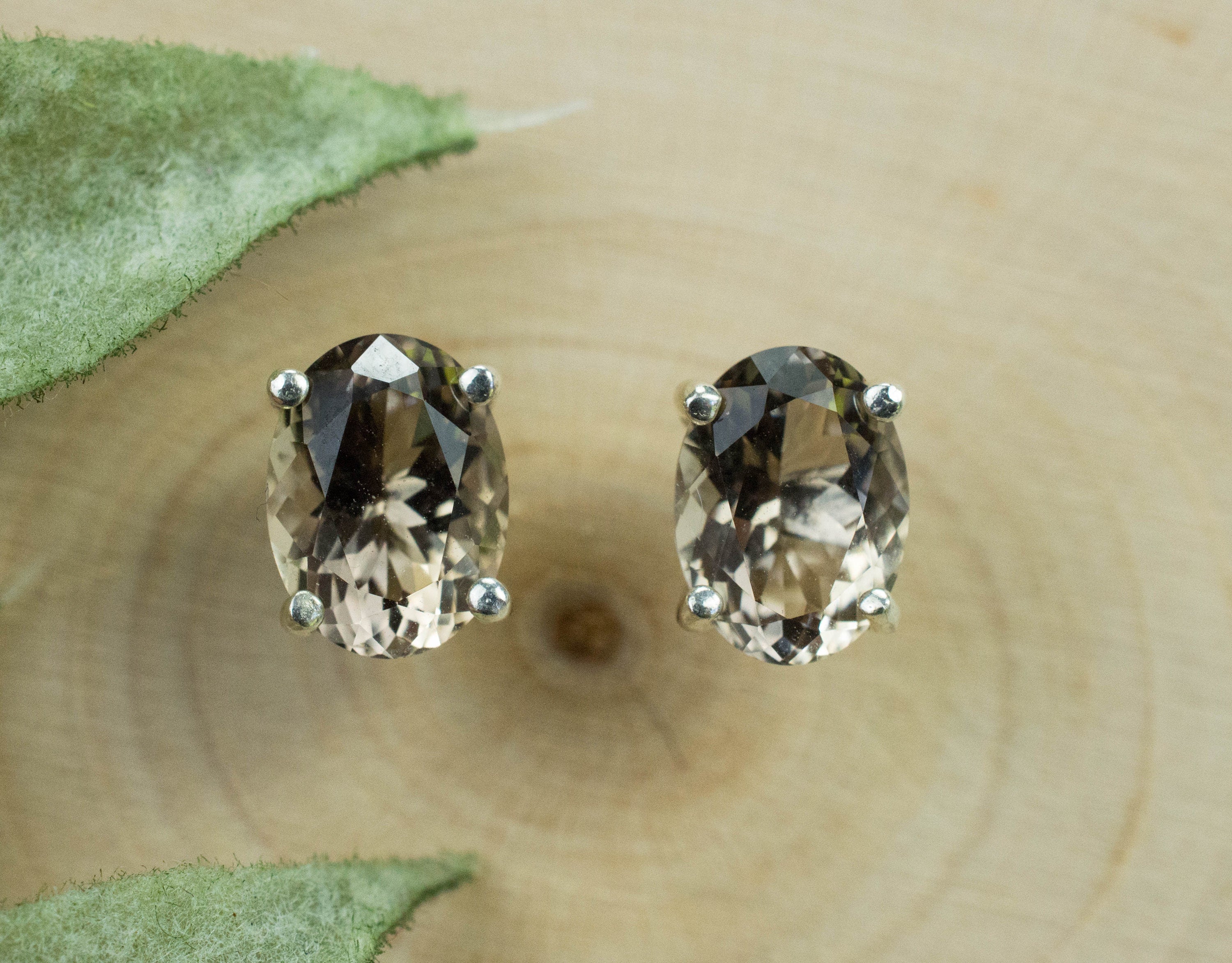 Smoky Quartz Earrings; Genuine Untreated USA Mined Smokey Quartz; 2.255cts - Mark Oliver Gems