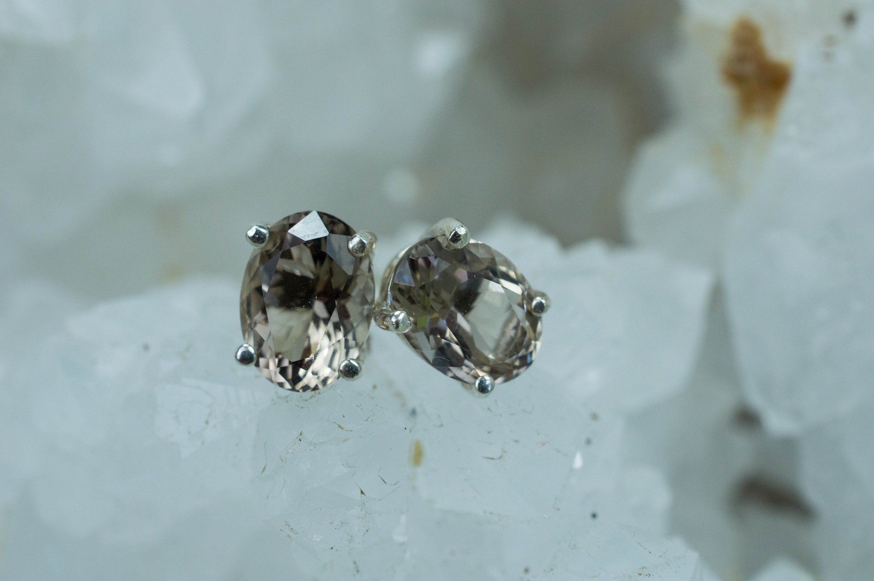 Smoky Quartz Earrings; Genuine Untreated USA Mined Smokey Quartz; 2.255cts - Mark Oliver Gems