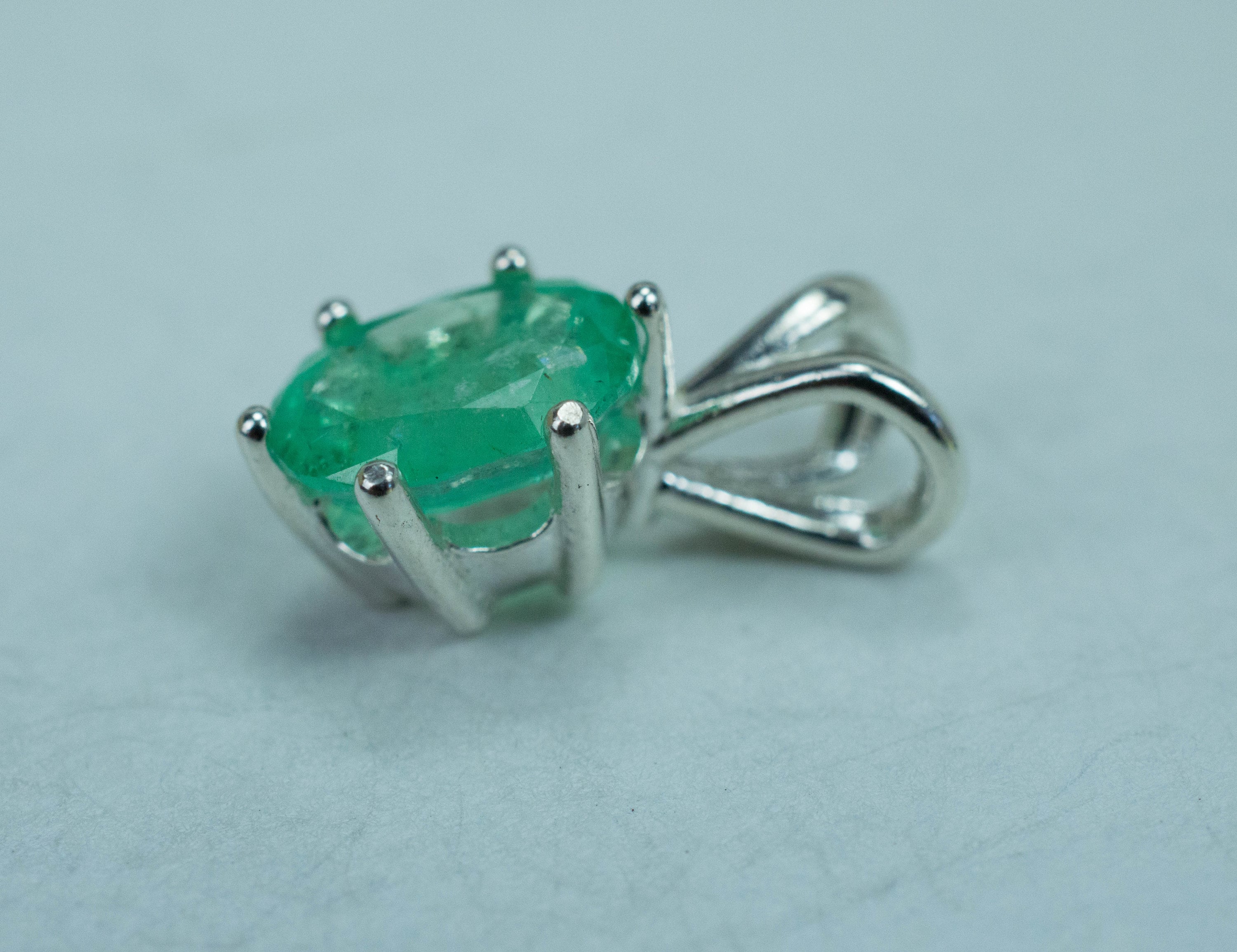 Emerald Pendant, Genuine Brazil Emerald - Mark Oliver Gems