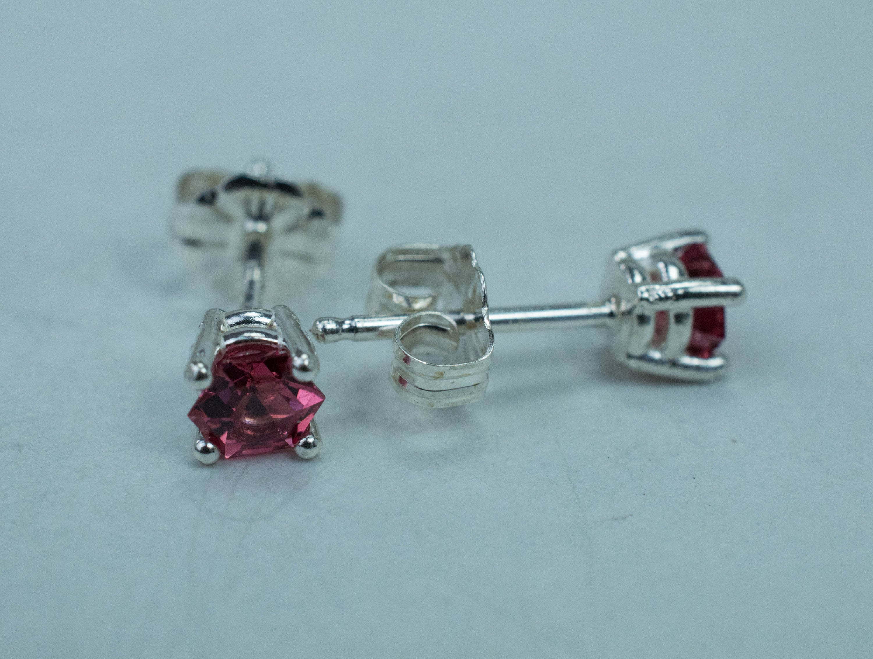 Pink Spinel Earrings; Natural Untreated Vietnam Spinel; 0.970cts - Mark Oliver Gems