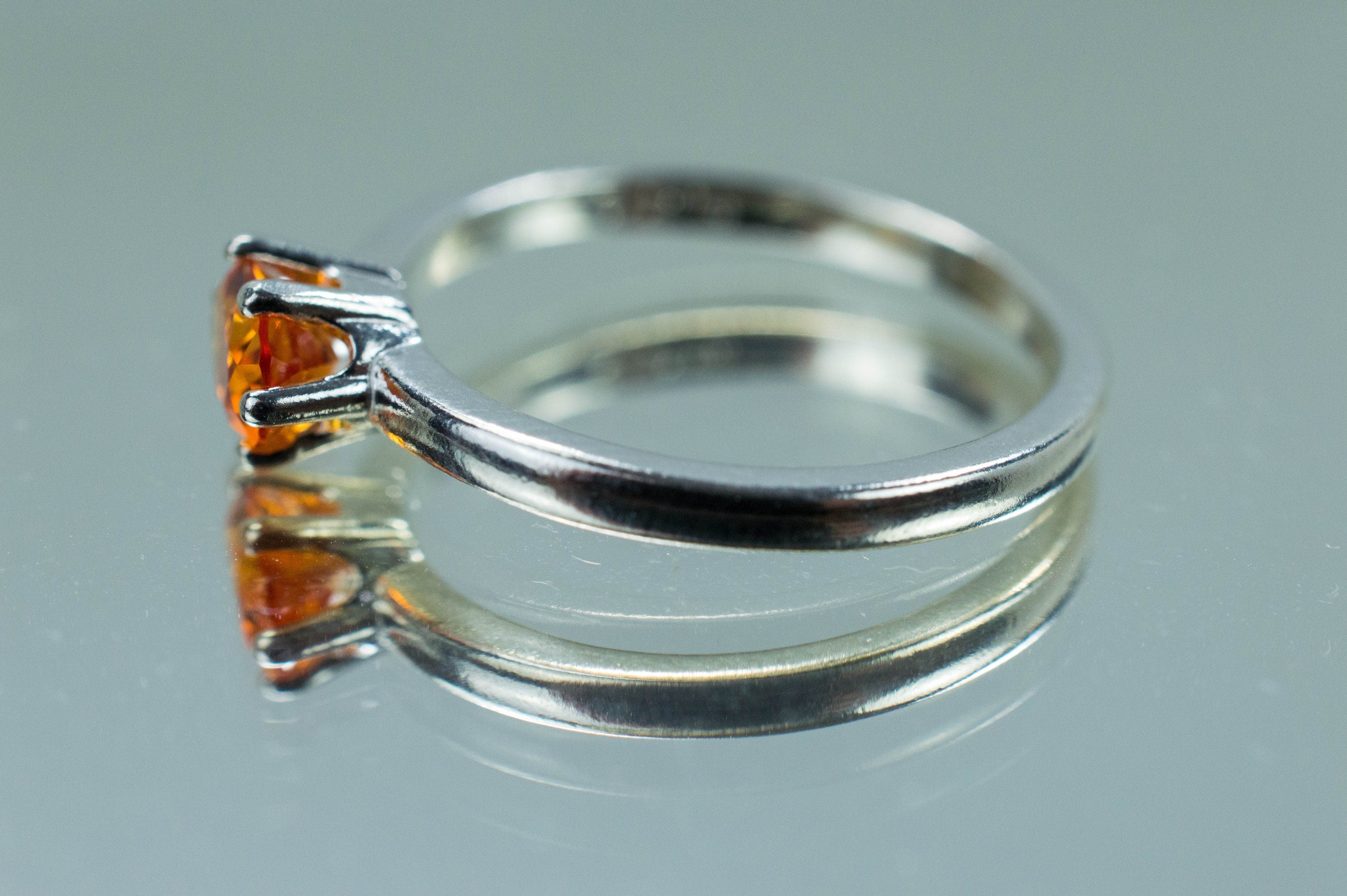 Spessartite Garnet Ring; Genuine Untreated Tanzania Spessartite Garnet - Mark Oliver Gems