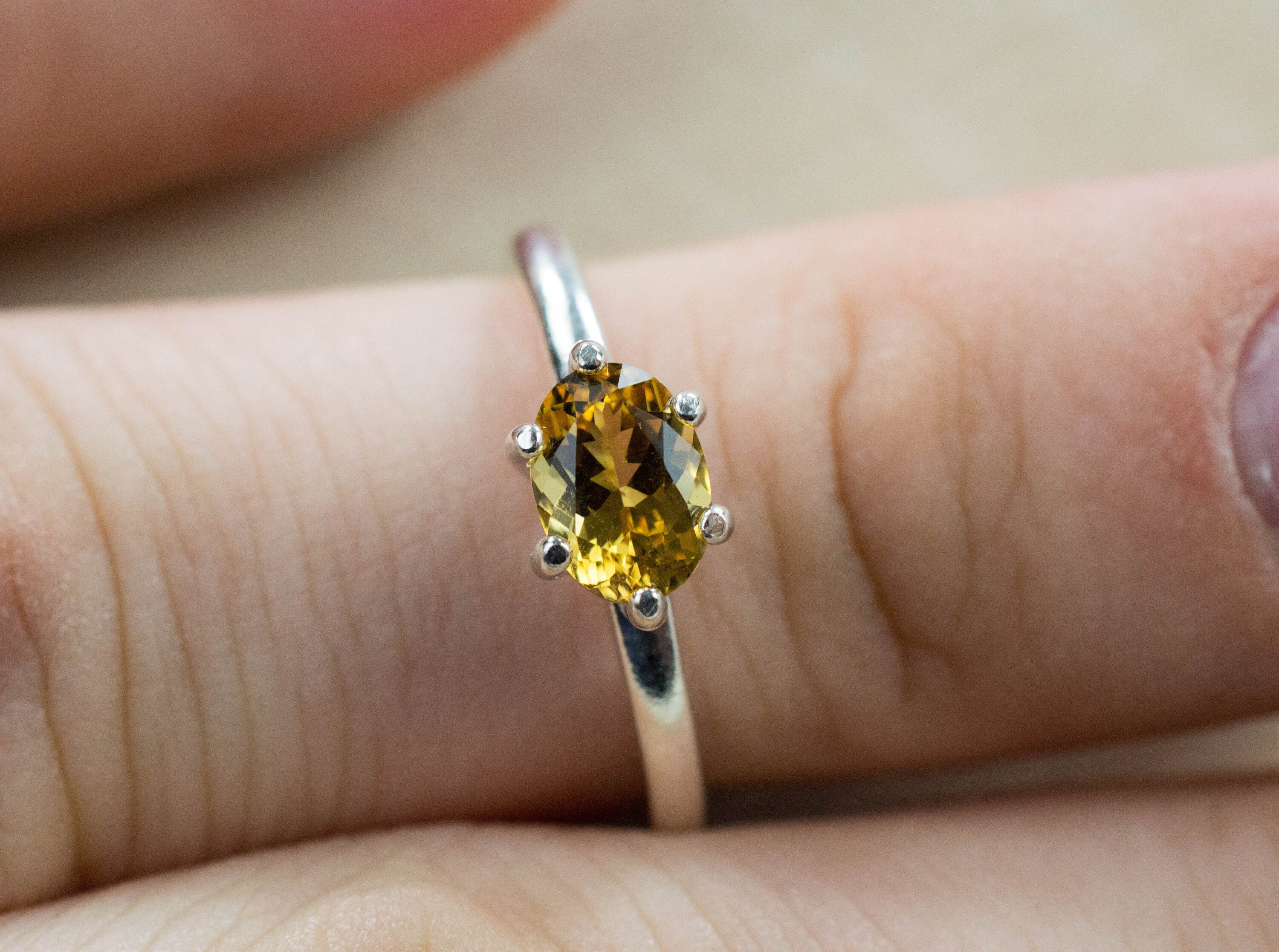 Heliodor Ring, Natural Untreated Brazil Golden Beryl - Mark Oliver Gems