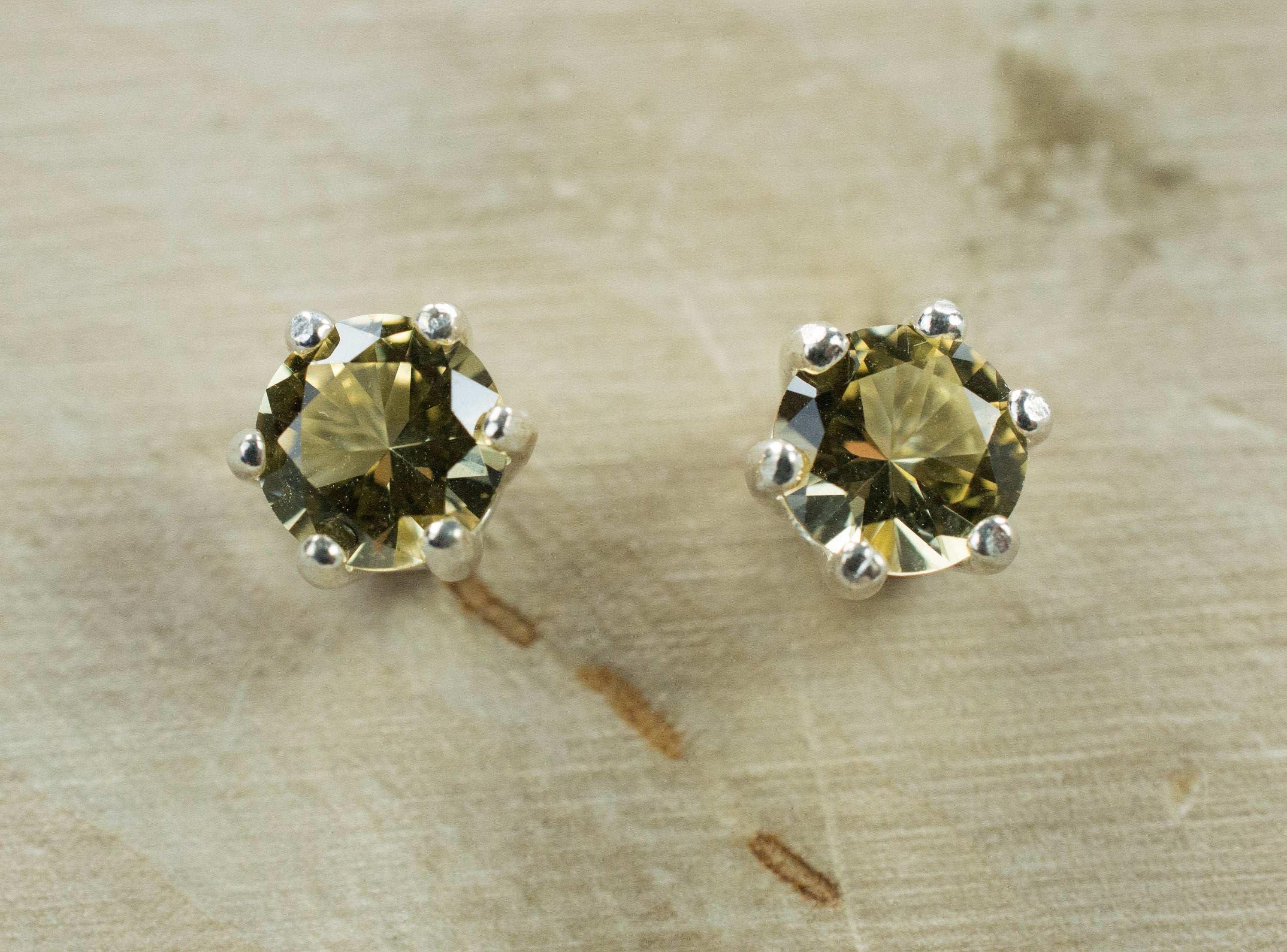 Heliodor Earrings, Natural Untreated Brazil Golden Beryl; 0.990cts - Mark Oliver Gems