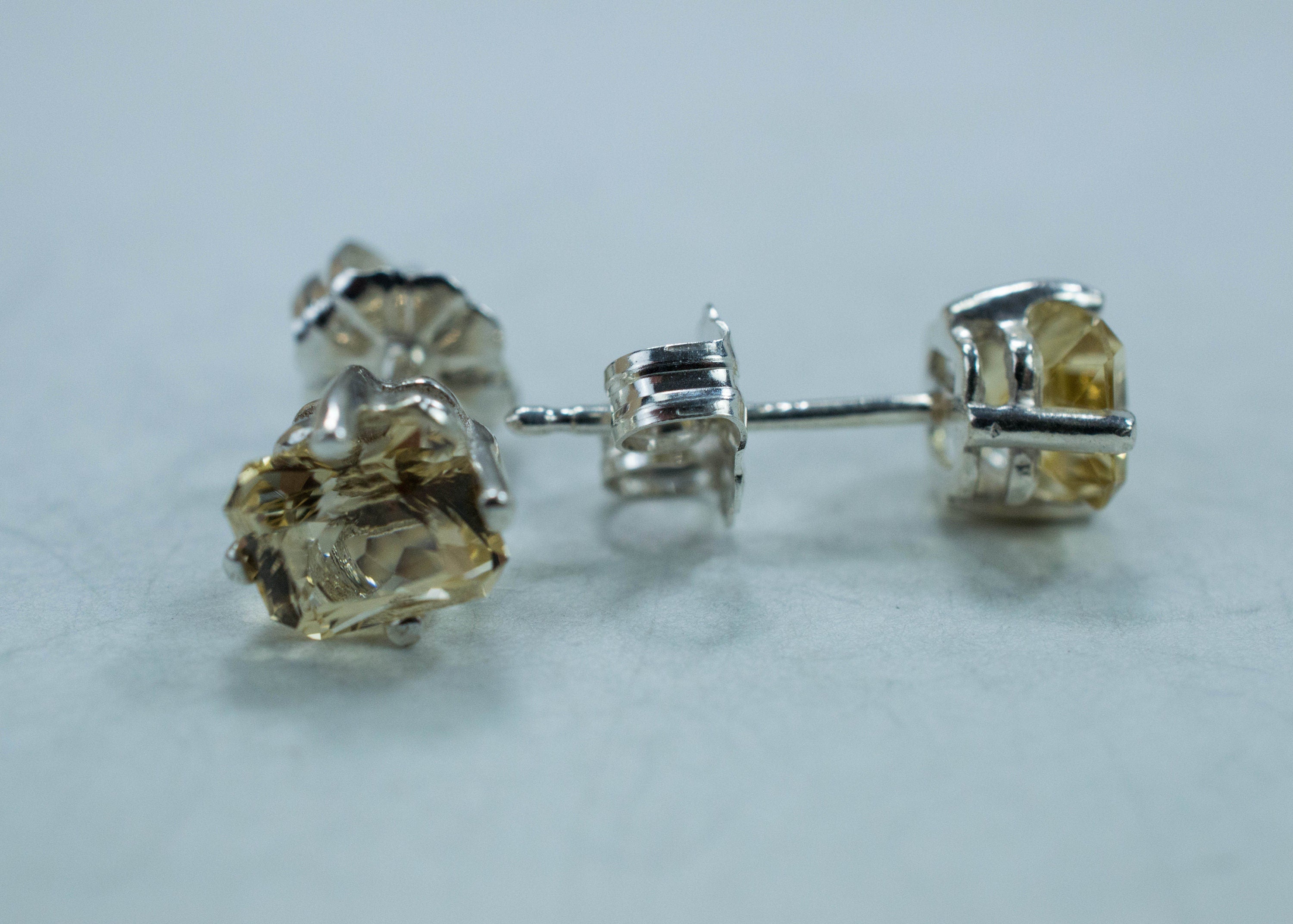 Heliodor Earrings, Natural Untreated Brazil Golden Beryl; 1.305cts - Mark Oliver Gems