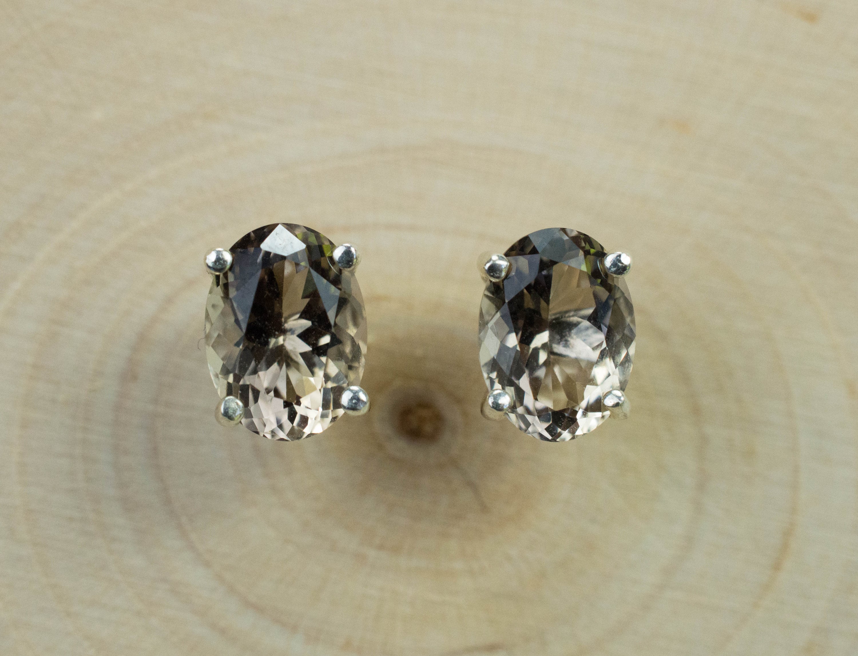 Smoky Quartz Earrings; Genuine Untreated USA Mined Smokey Quartz; 2.255cts - Mark Oliver Gems