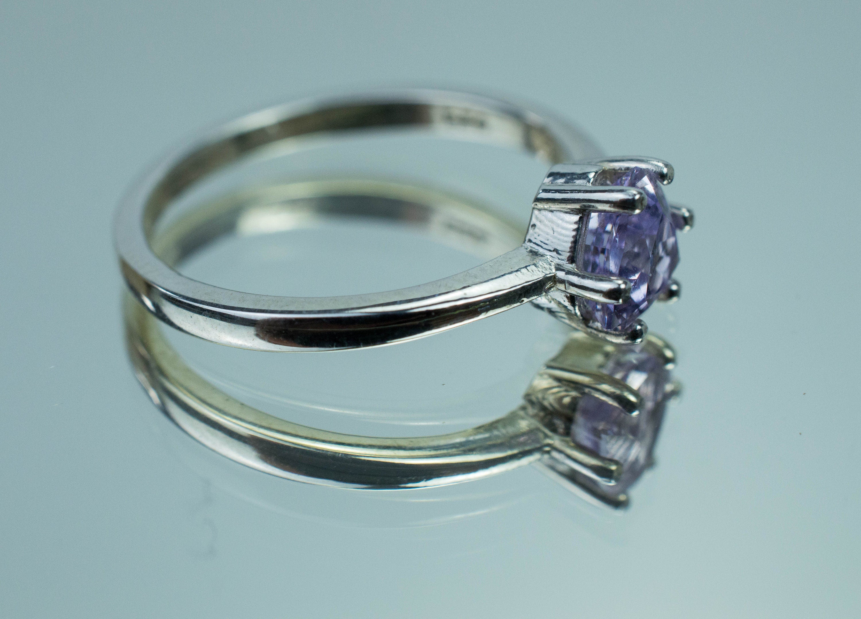 Lavender Spinel Ring; Natural Untreated Vietnam Purple Spinel - Mark Oliver Gems