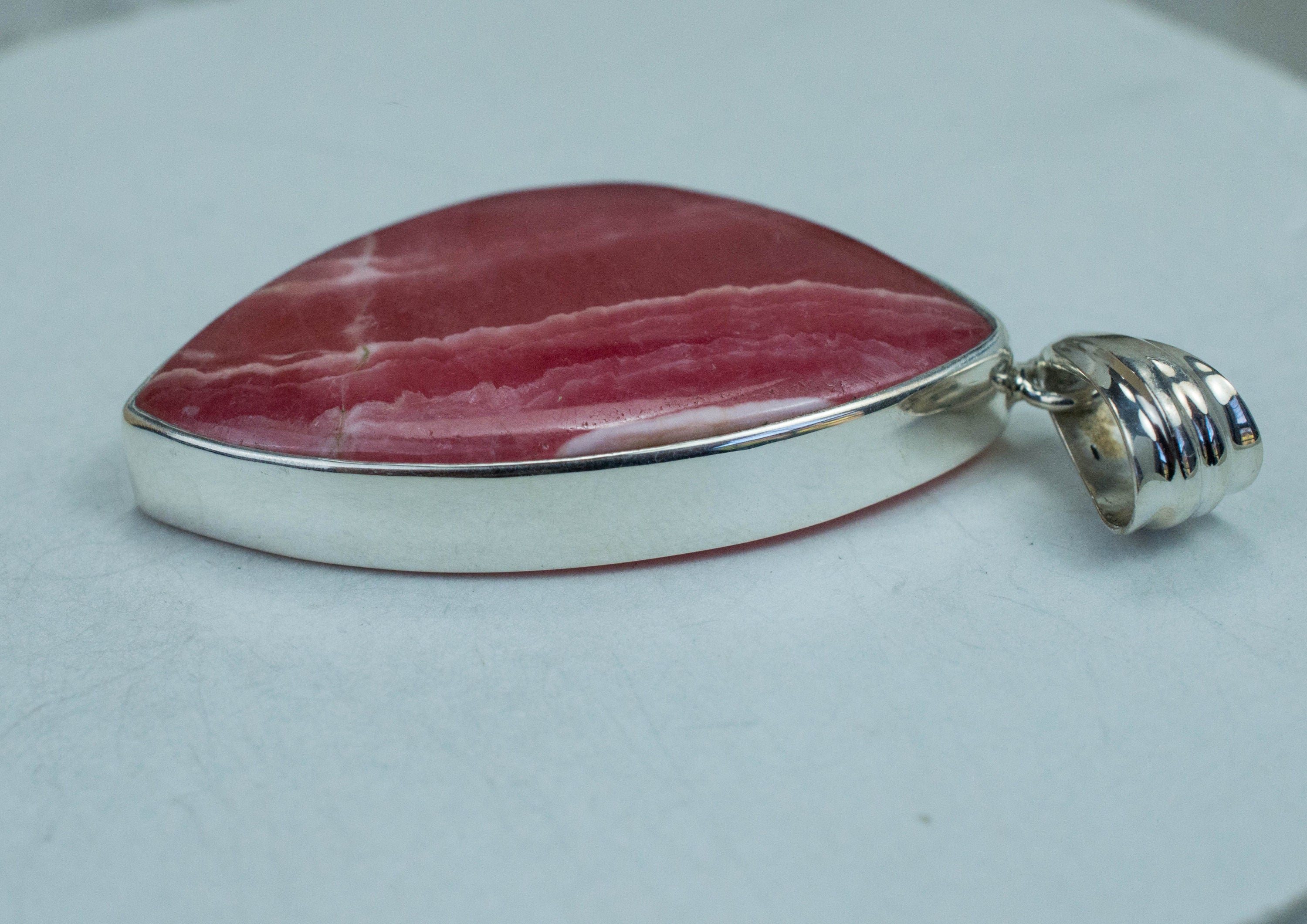 Rhodochrosite Pendant; Genuine Untreated Argentinian Rhodochrosite - Mark Oliver Gems