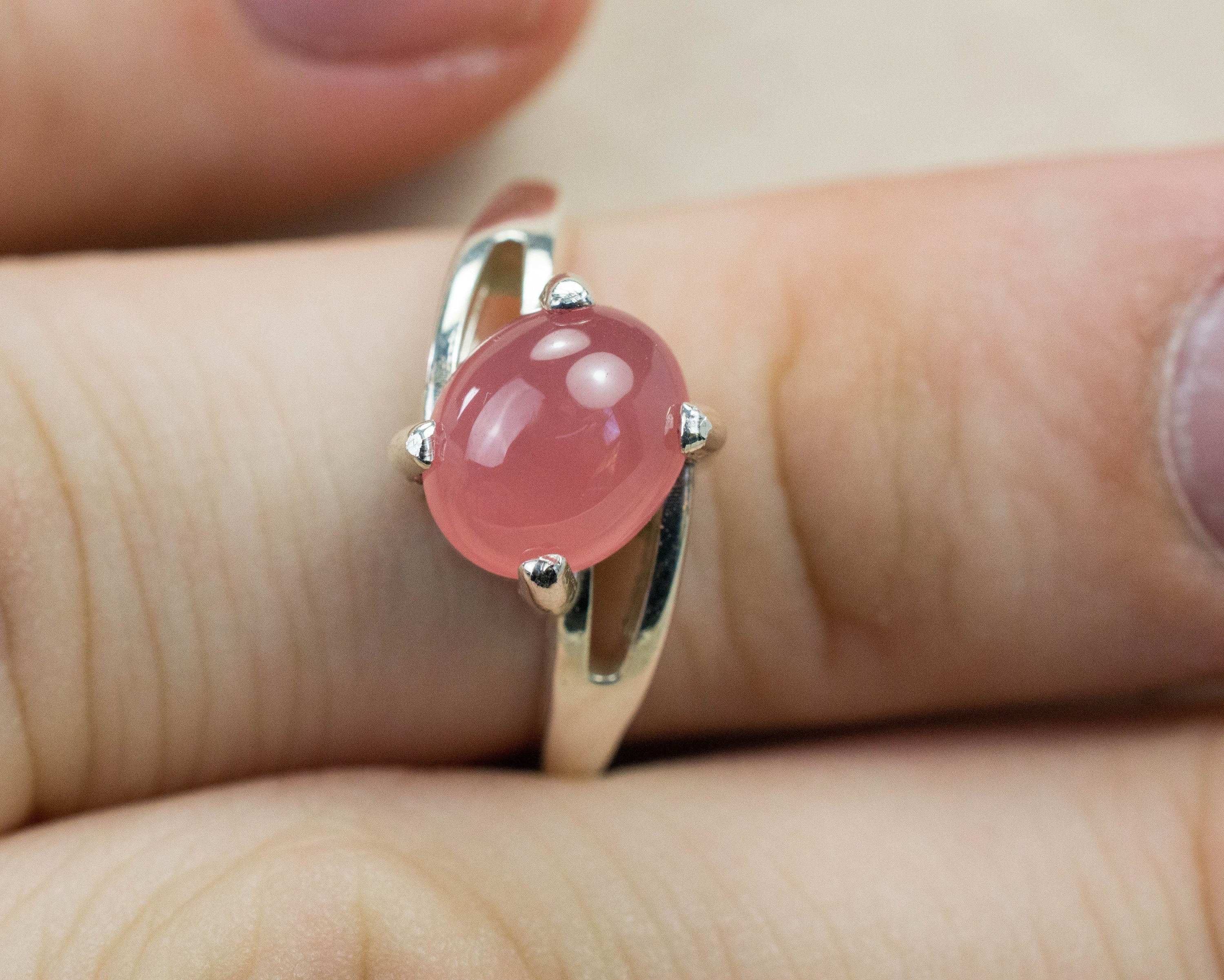 Rhodochrosite Ring, Genuine Untreated Japan Rhodochrosite - Mark Oliver Gems