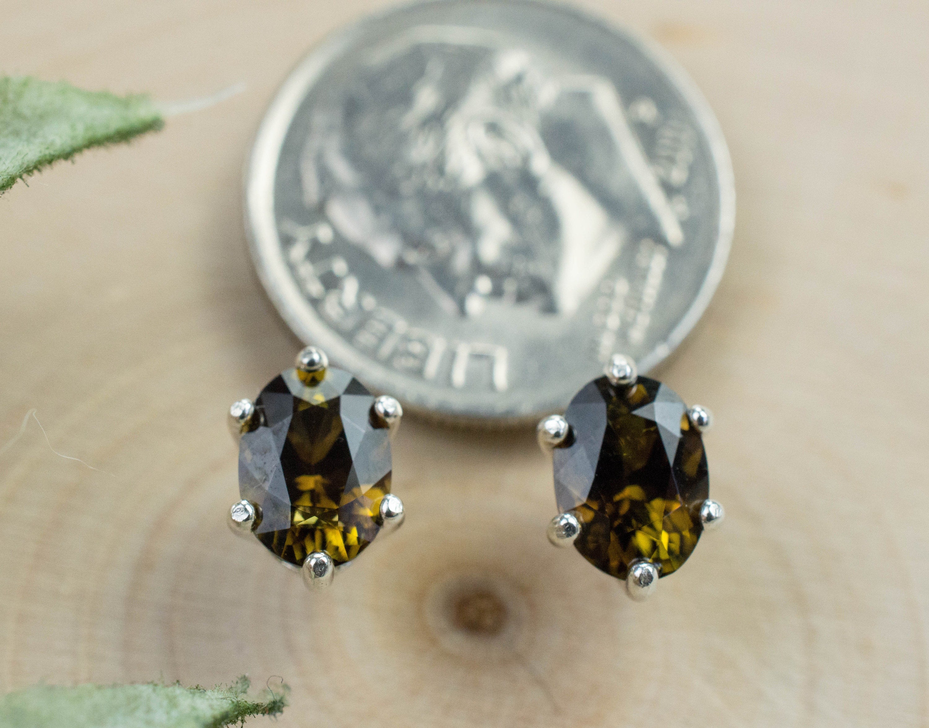 Clinozoisite Earrings, Genuine Untreated Pakistan Clinozoisite; 1.640cts - Mark Oliver Gems