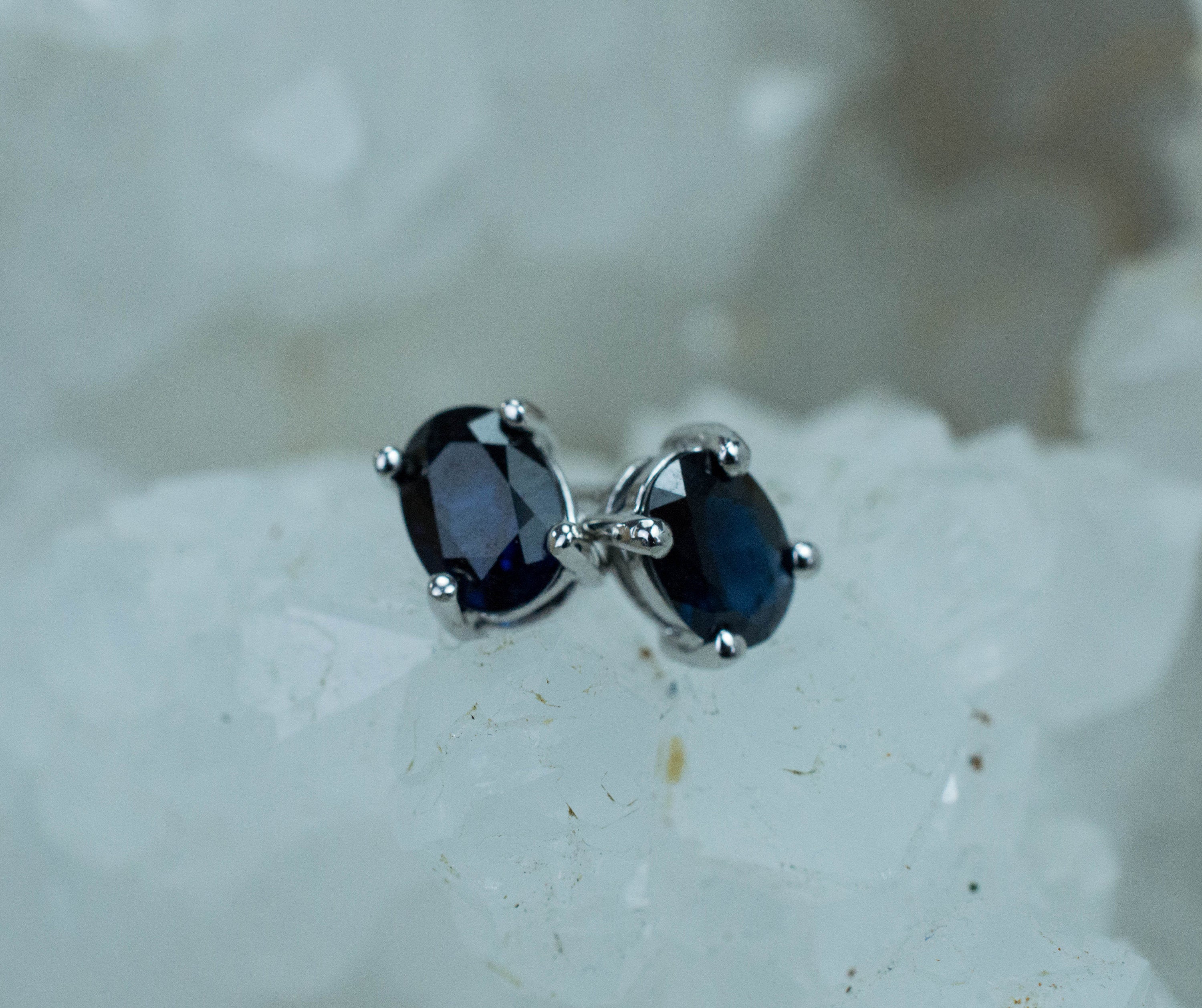 Parti Sapphire Earrings, Natural Australia Sapphire; 1.010cts - Mark Oliver Gems