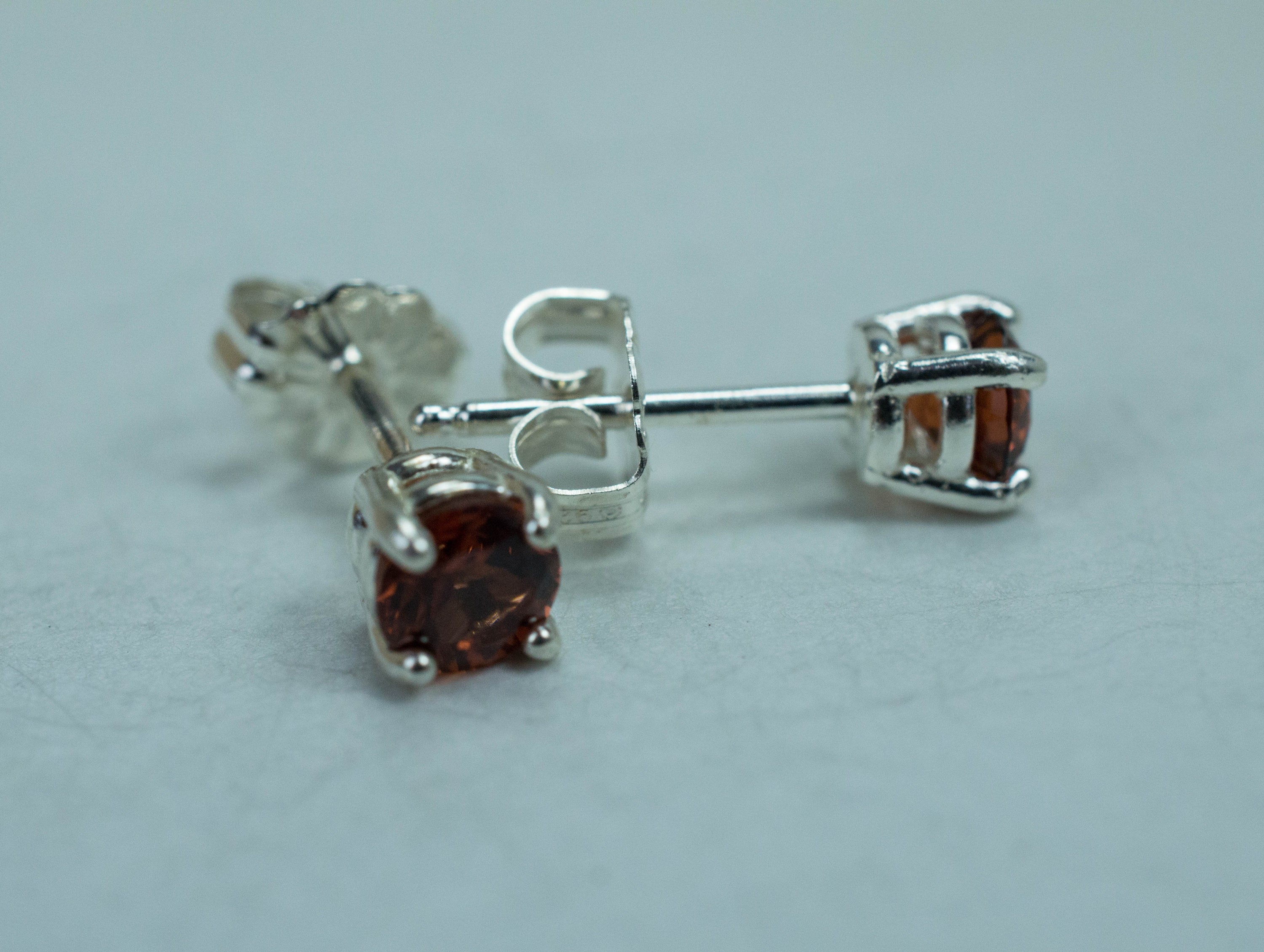 Pyrope Garnet Earrings; Genuine Untreated Kenya Garnet; 0.850cts - Mark Oliver Gems