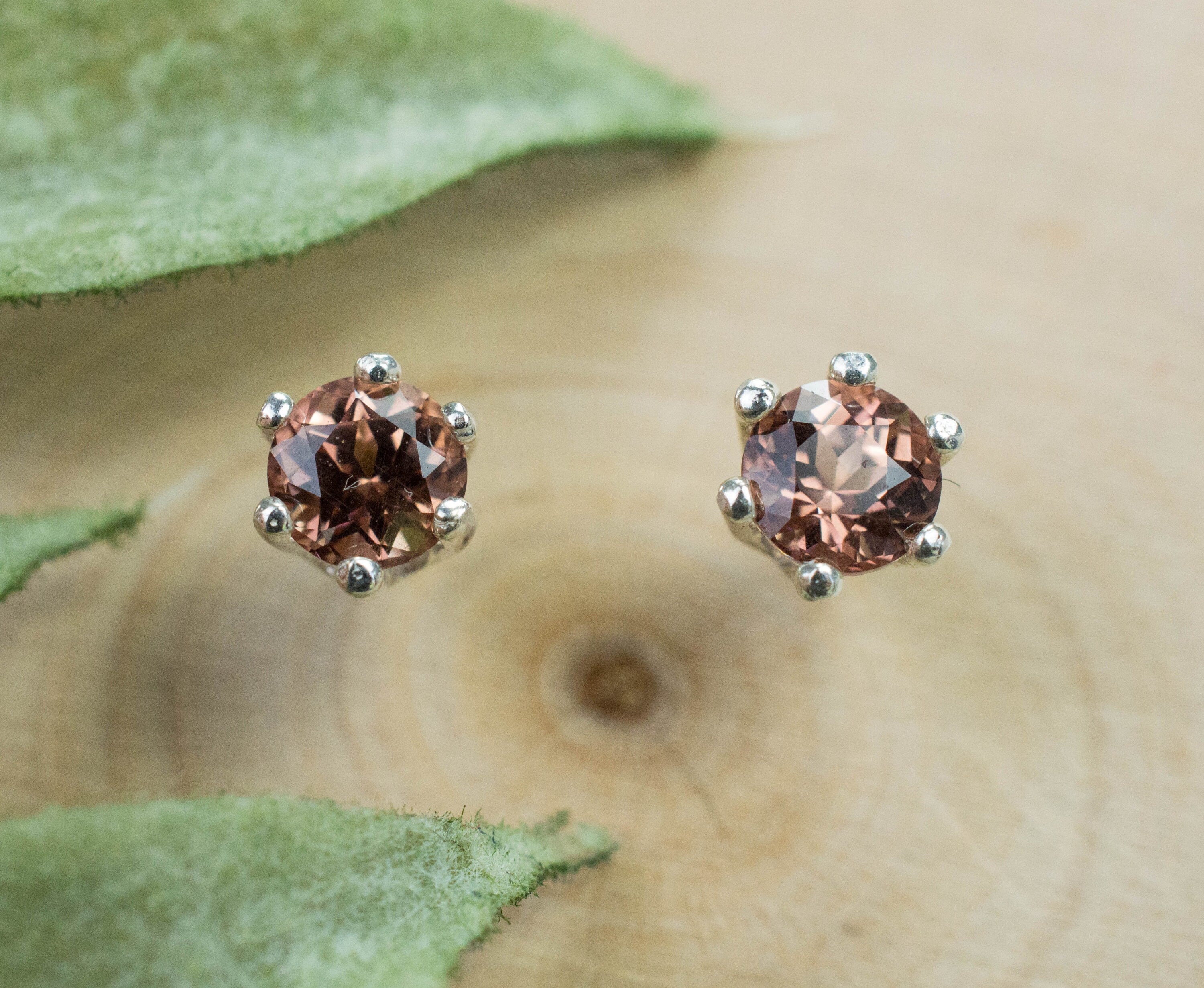 Imperial Garnet Earrings; Genuine Untreated Tanzanian Color Change Garnet; 0.950cts - Mark Oliver Gems