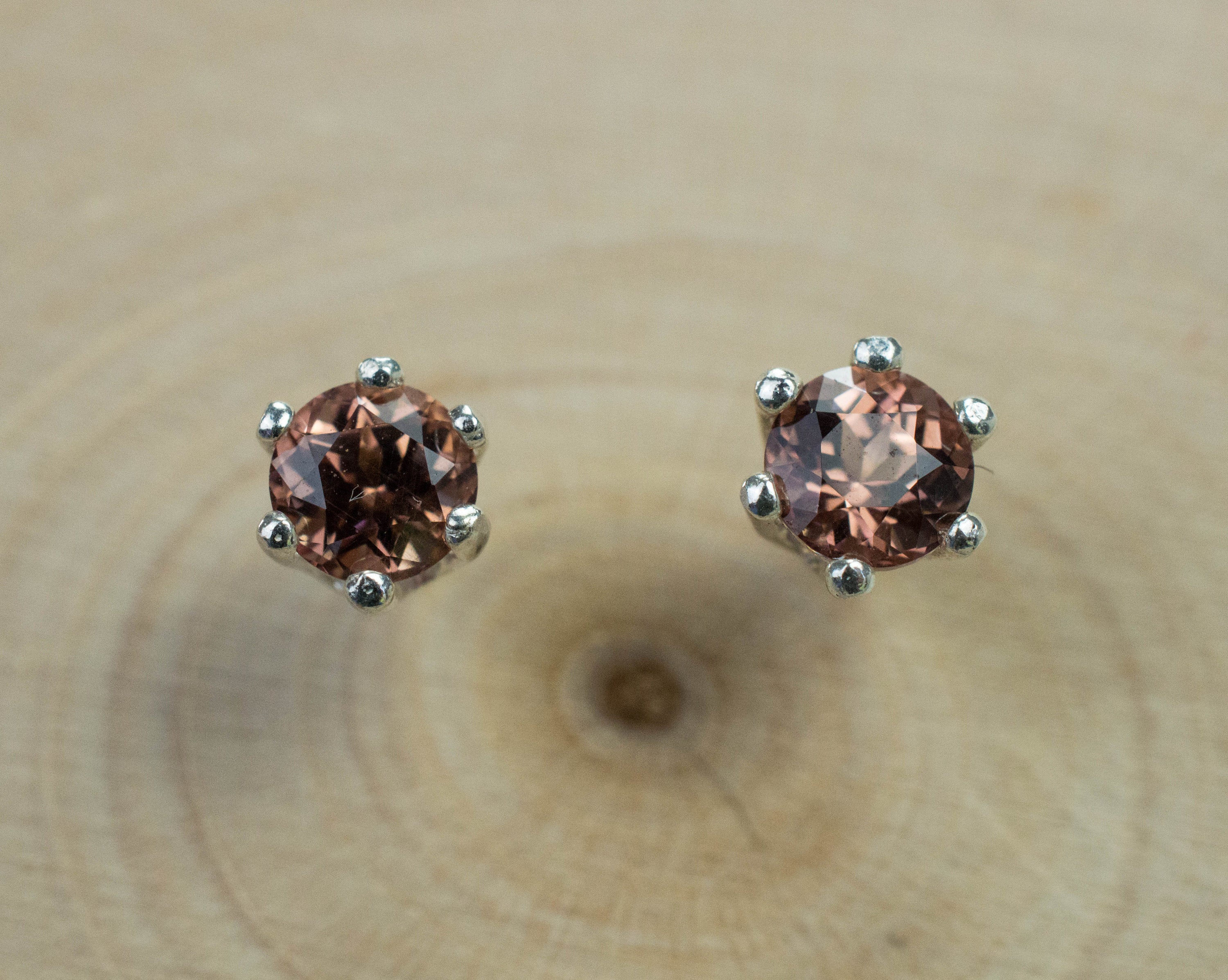 Imperial Garnet Earrings; Genuine Untreated Tanzanian Color Change Garnet; 0.950cts - Mark Oliver Gems