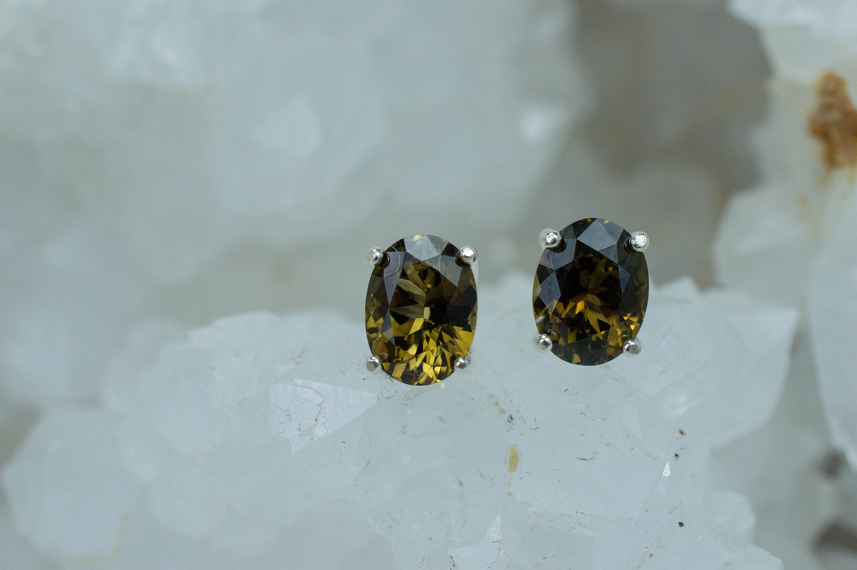 Clinozoisite Earrings, Genuine Untreated Pakistan Clinozoisite; 1.860cts - Mark Oliver Gems