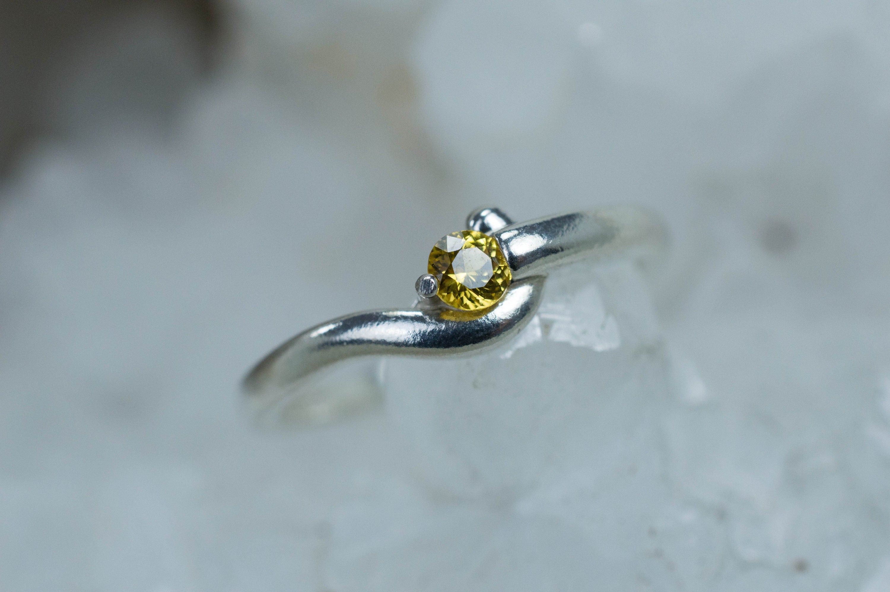 Yellow Sapphire Ring, Genuine Sri Lankan Sapphire - Mark Oliver Gems