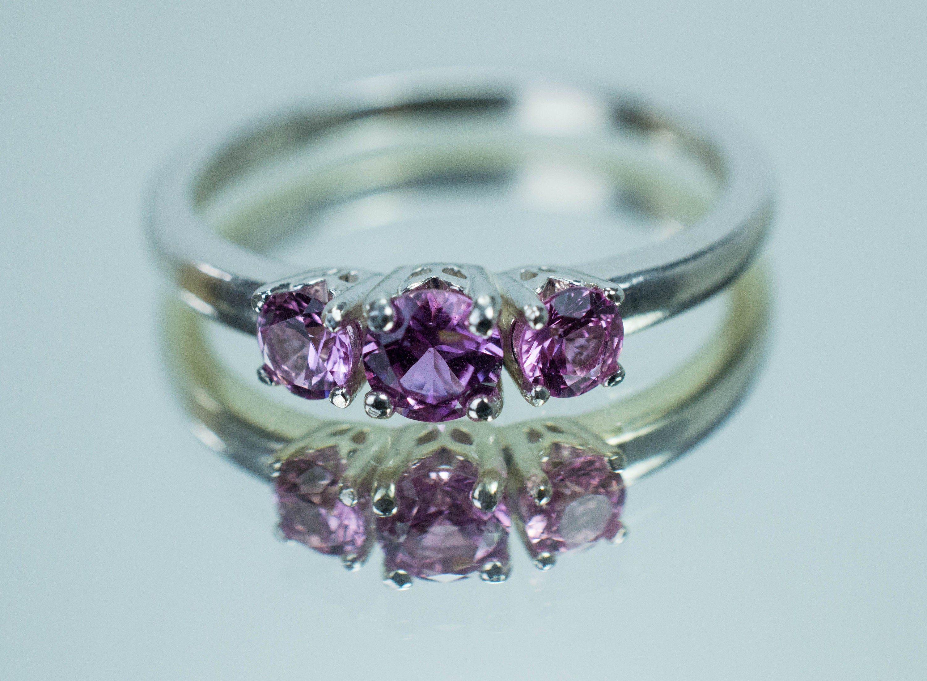 Pink Sapphire Ring, Genuine Untreated Sri Lanka Sapphires - Mark Oliver Gems