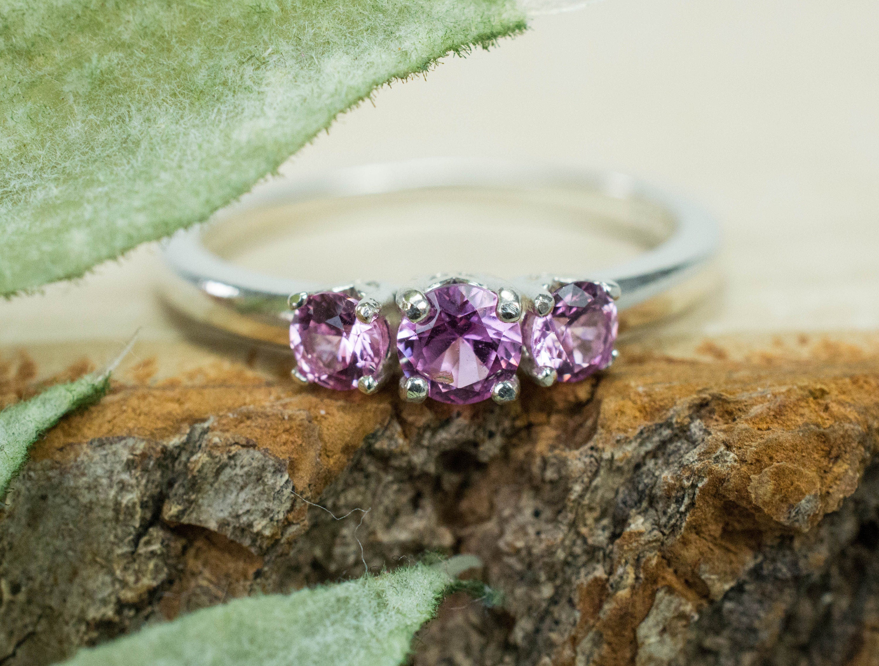 Pink Sapphire Ring, Genuine Untreated Sri Lanka Sapphires - Mark Oliver Gems