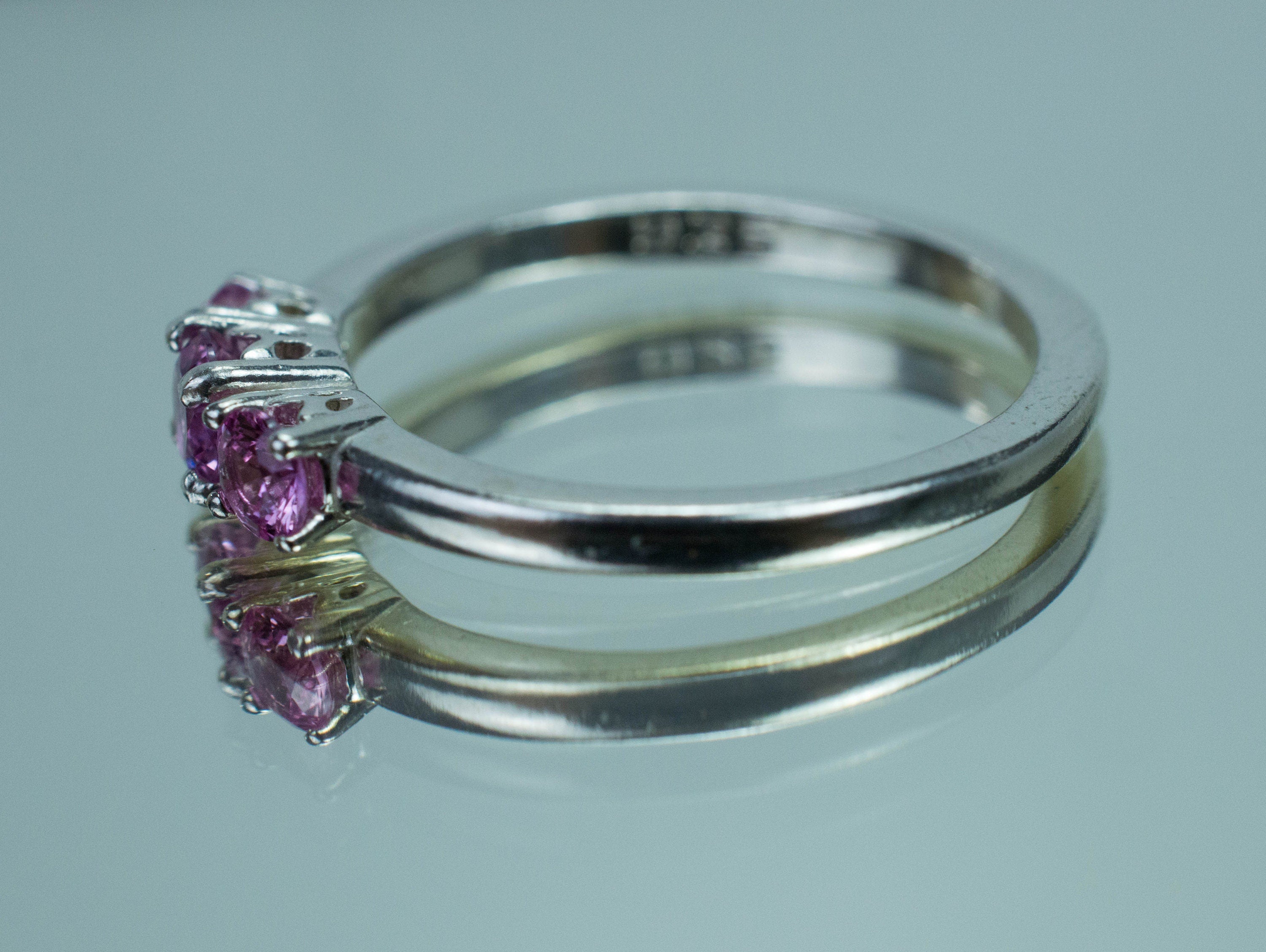 Pink Sapphire Ring, Genuine Untreated Sri Lanka Sapphires - Mark Oliver Gems