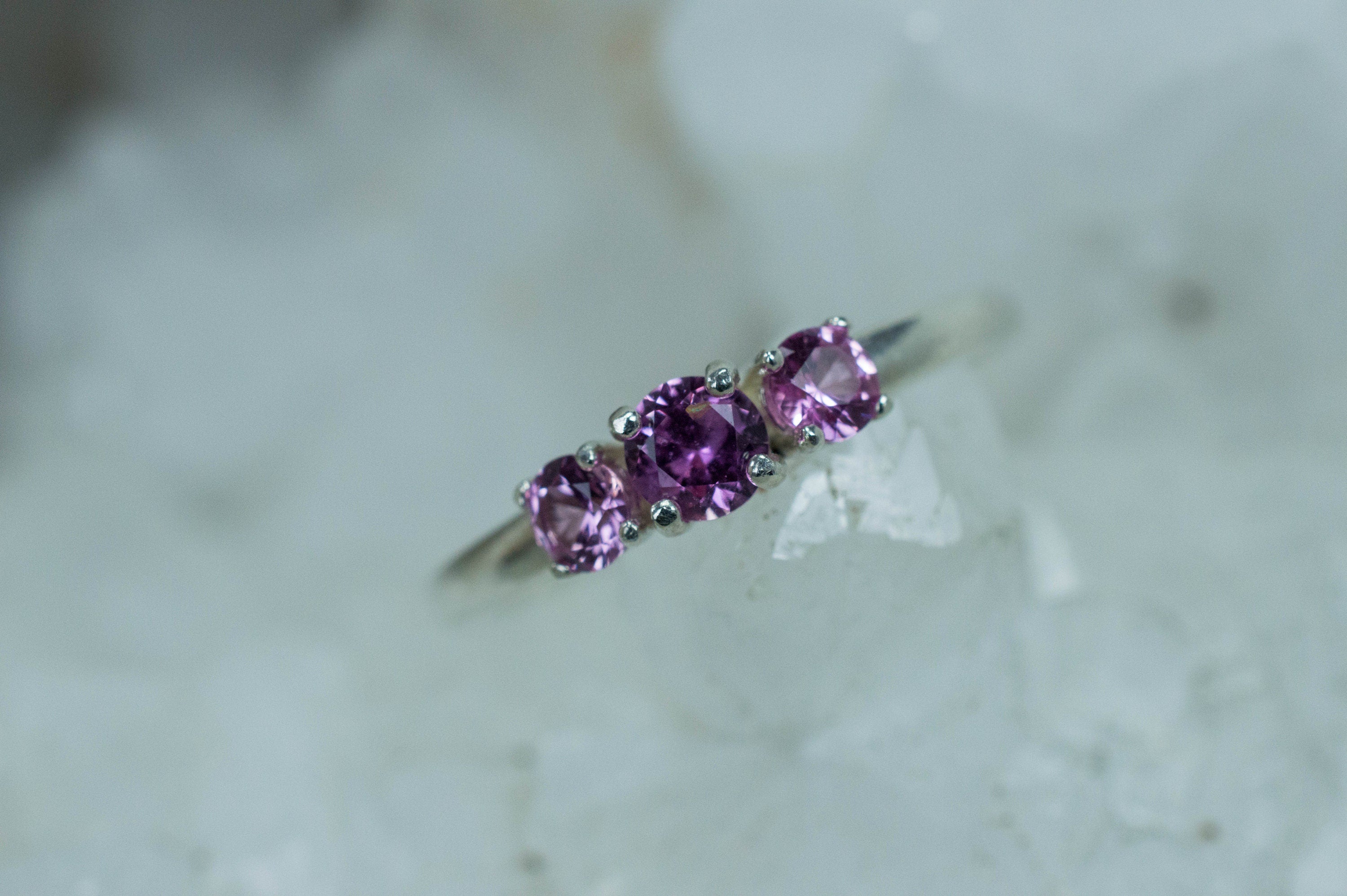 Pink Sapphire Ring, Genuine Untreated Sri Lanka Sapphires - Mark Oliver Gems