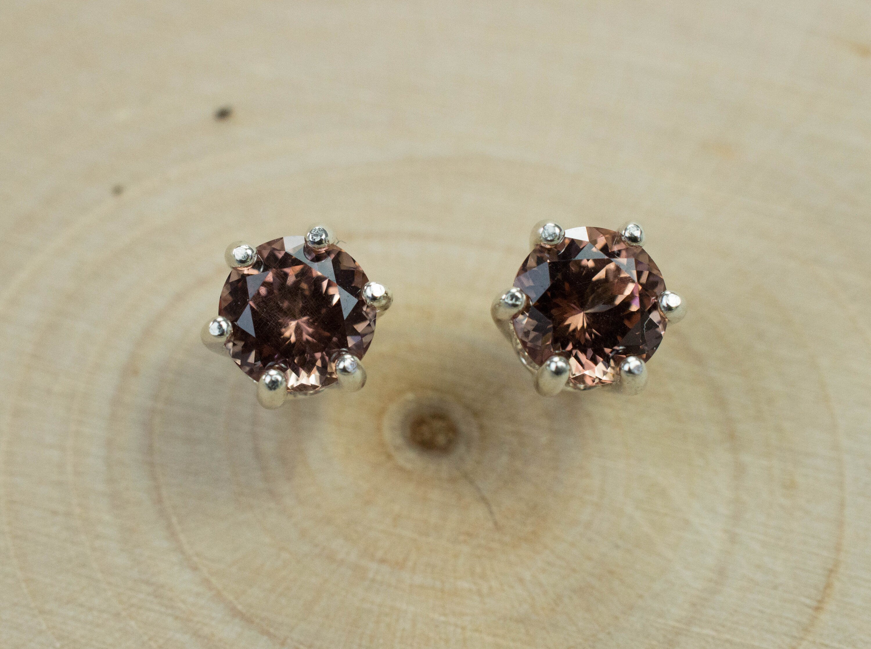 Imperial Garnet Earrings; Genuine Untreated Tanzanian Color Change Garnet; 1.680cts - Mark Oliver Gems